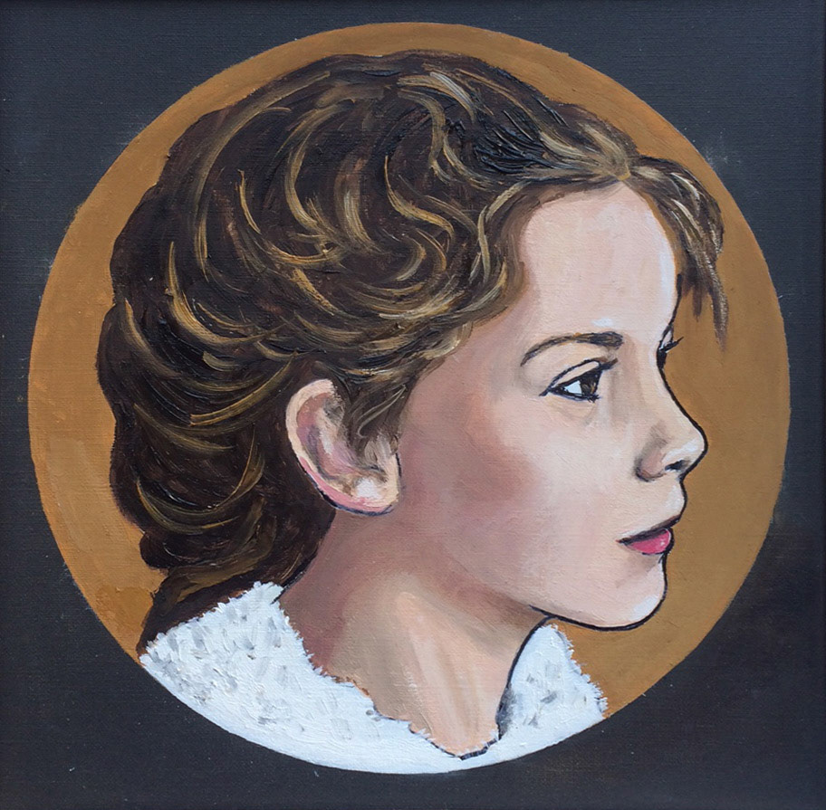 Nike , 2019, Öl auf Malpappe, 24x24cm