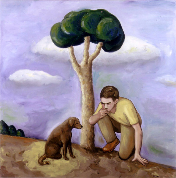 Zwiesprache, 2005, Öl auf Leinwand, 90x90cm