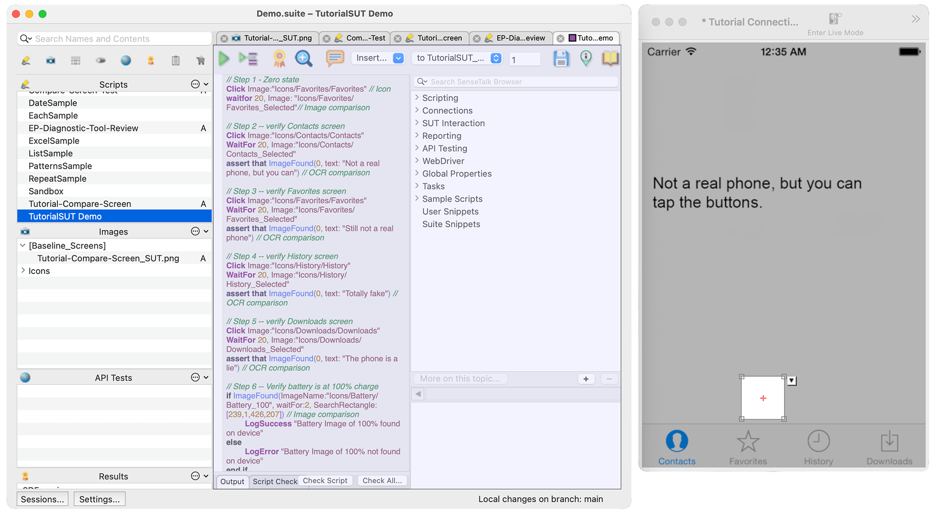 EPF's standalone Script Editor