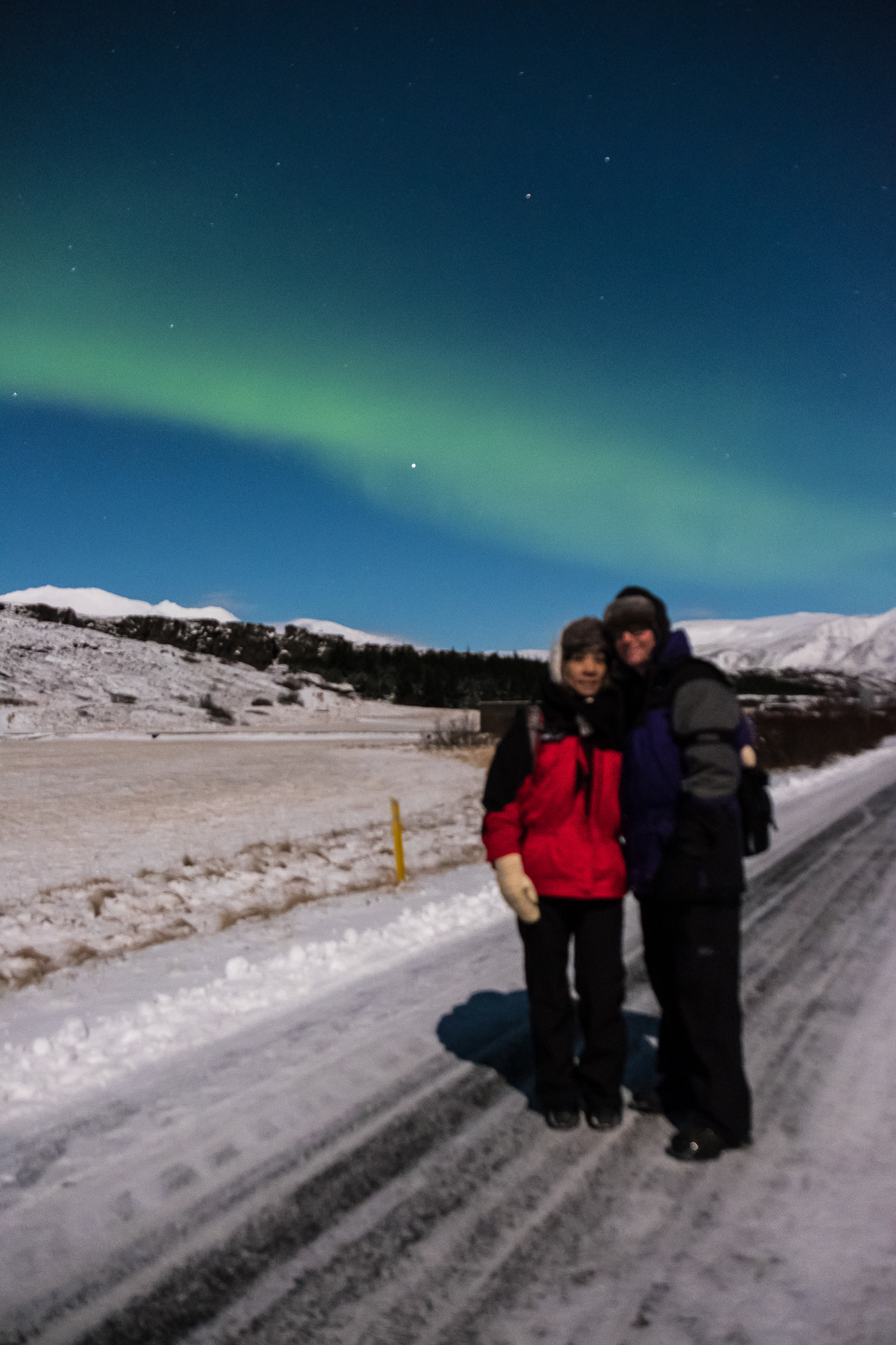 Pingvellir Northern Lights - We stood real still for the 30 second photo.