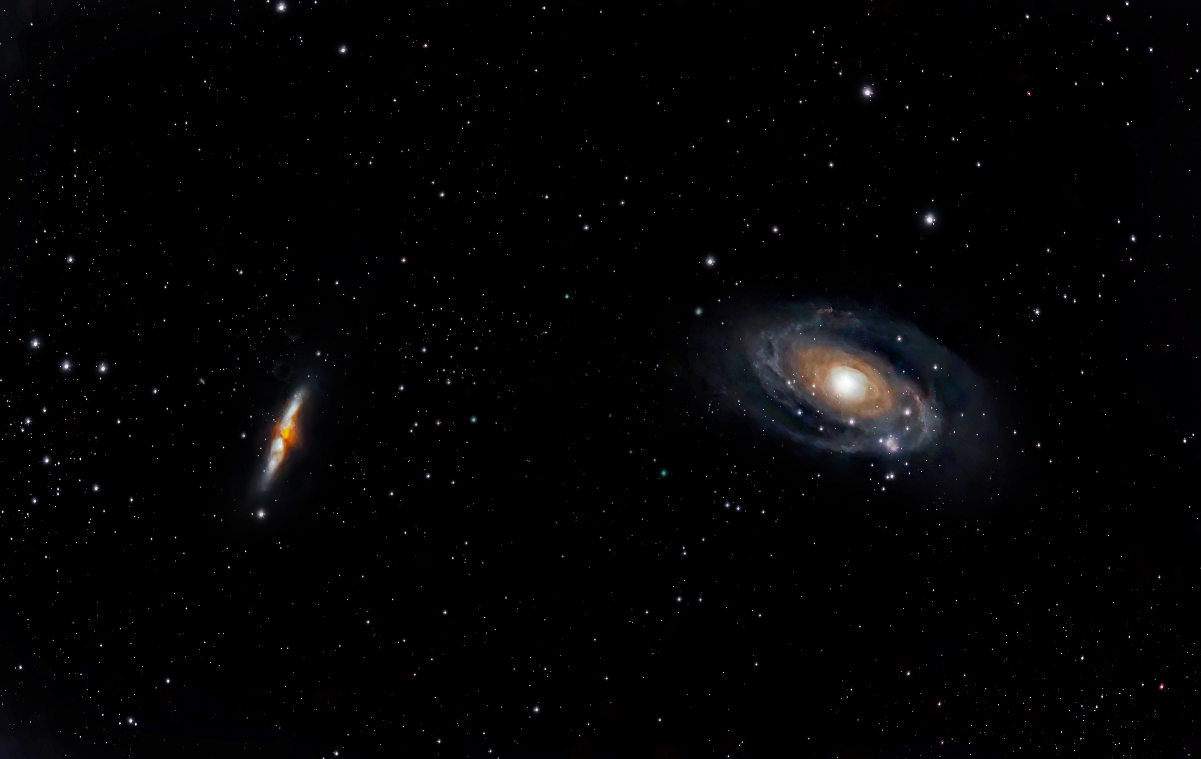 M81 y M82 Galaxia Bode y del cigarro