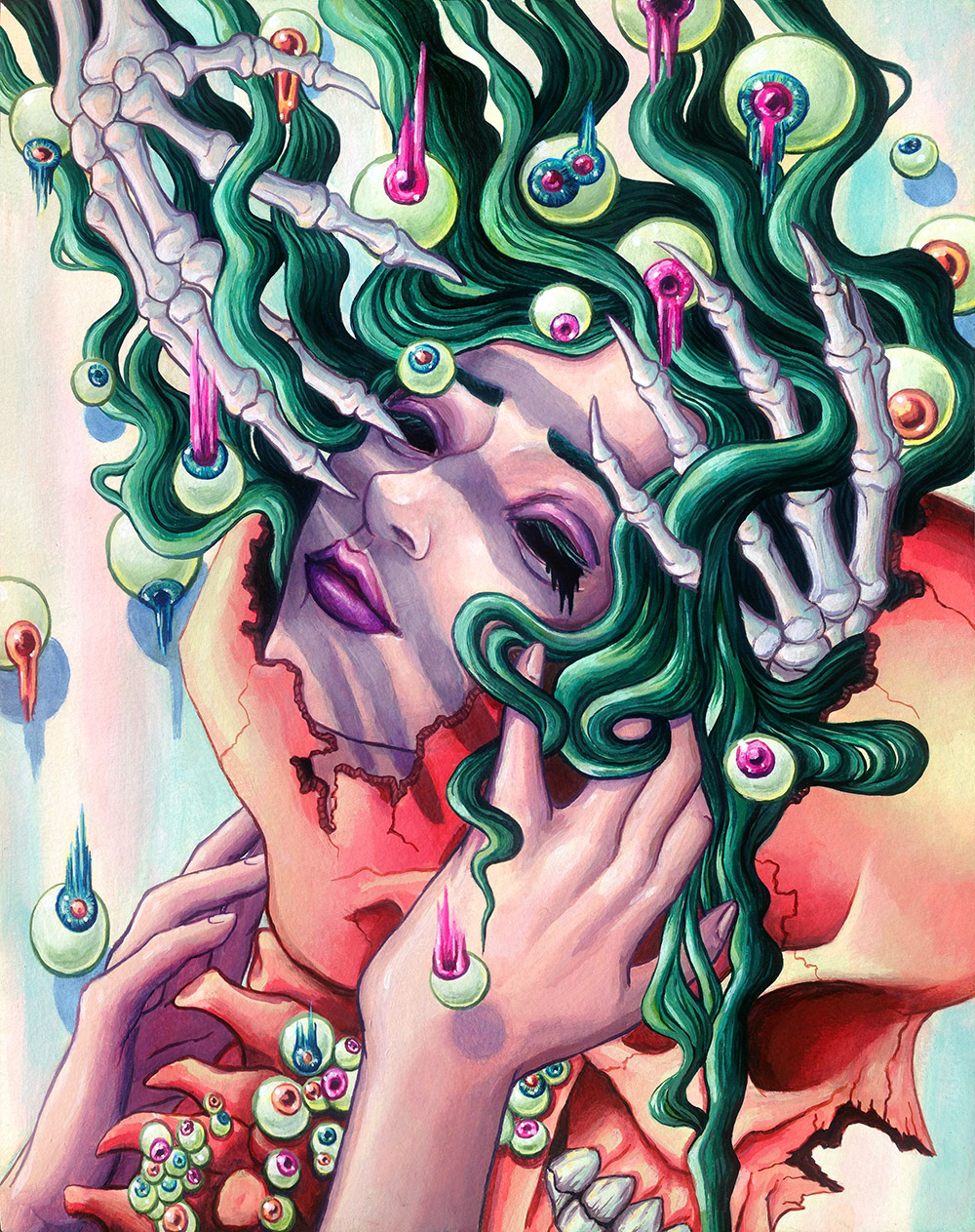 Vision /© Megan Frauenhoffer / acrylics on wood panel.