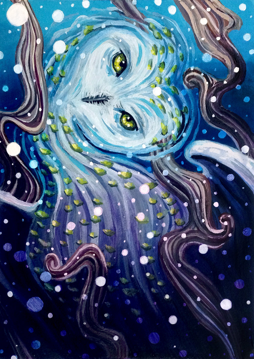 Snow Magic /© Megan Frauenhoffer / ink and acrylics on paper