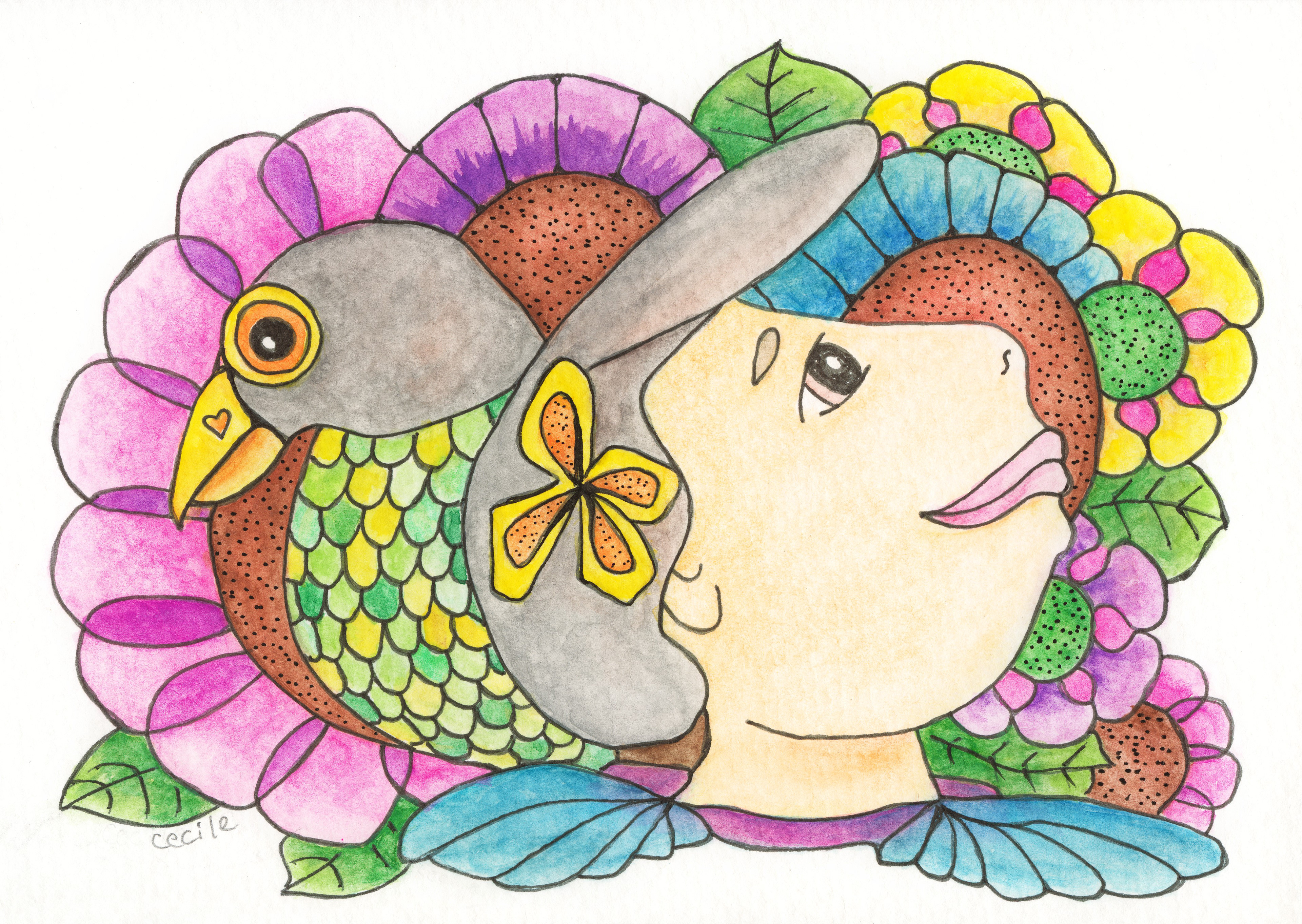 Summer Dreams, original artwork by Cecile Brisebois Guillemot