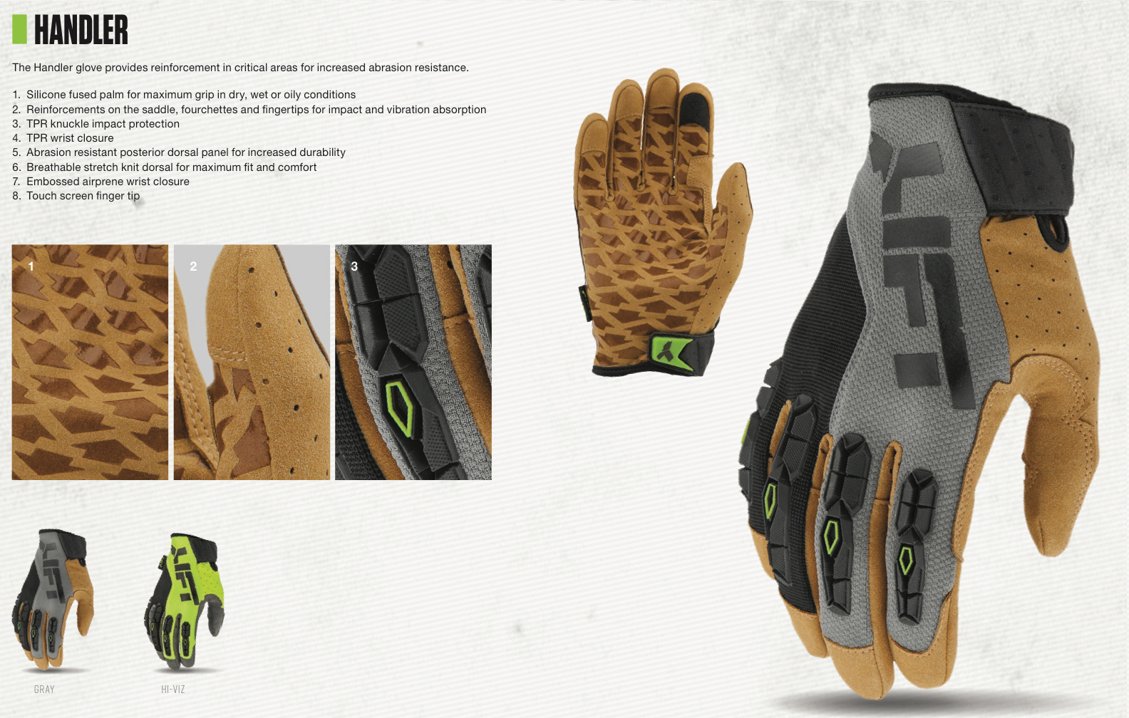 Lift Safety GON-17CFBRL L Option Pro Glove