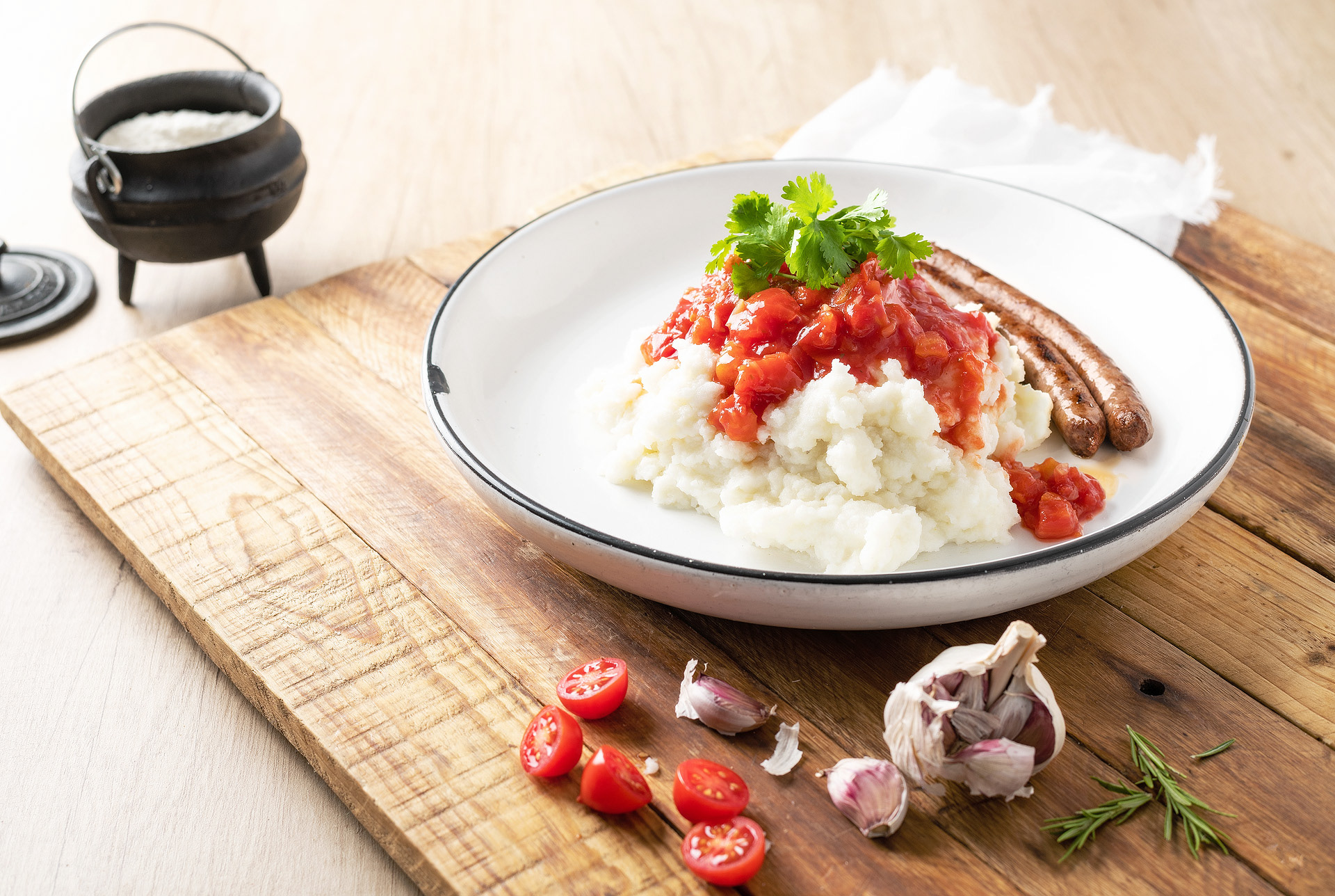 Food photography we did for Bokomo for their adverting and content creation. Showing local cuisine allowing negative space for branding and copy.