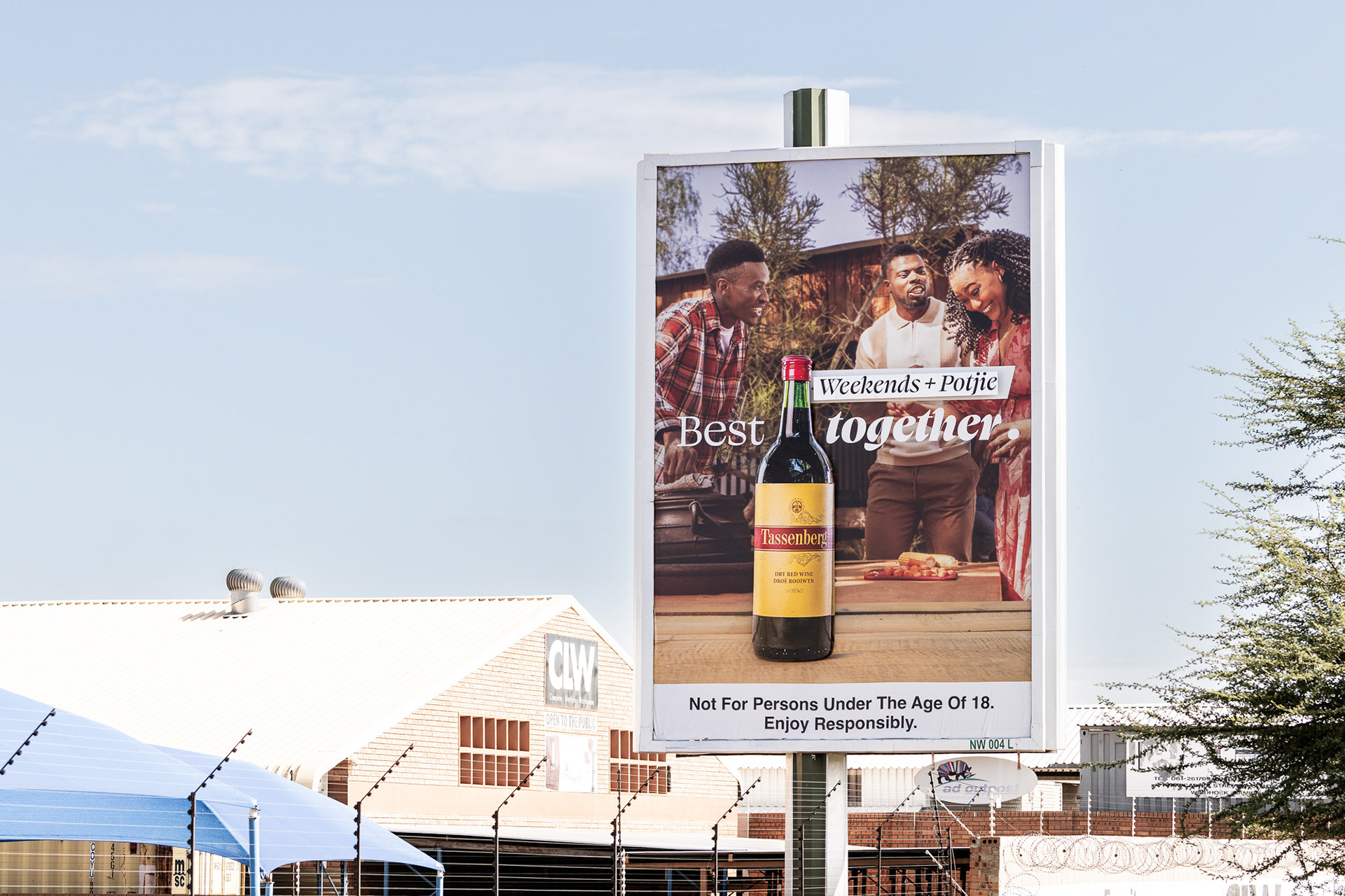 image of a billboard on an ad for Tassenberg