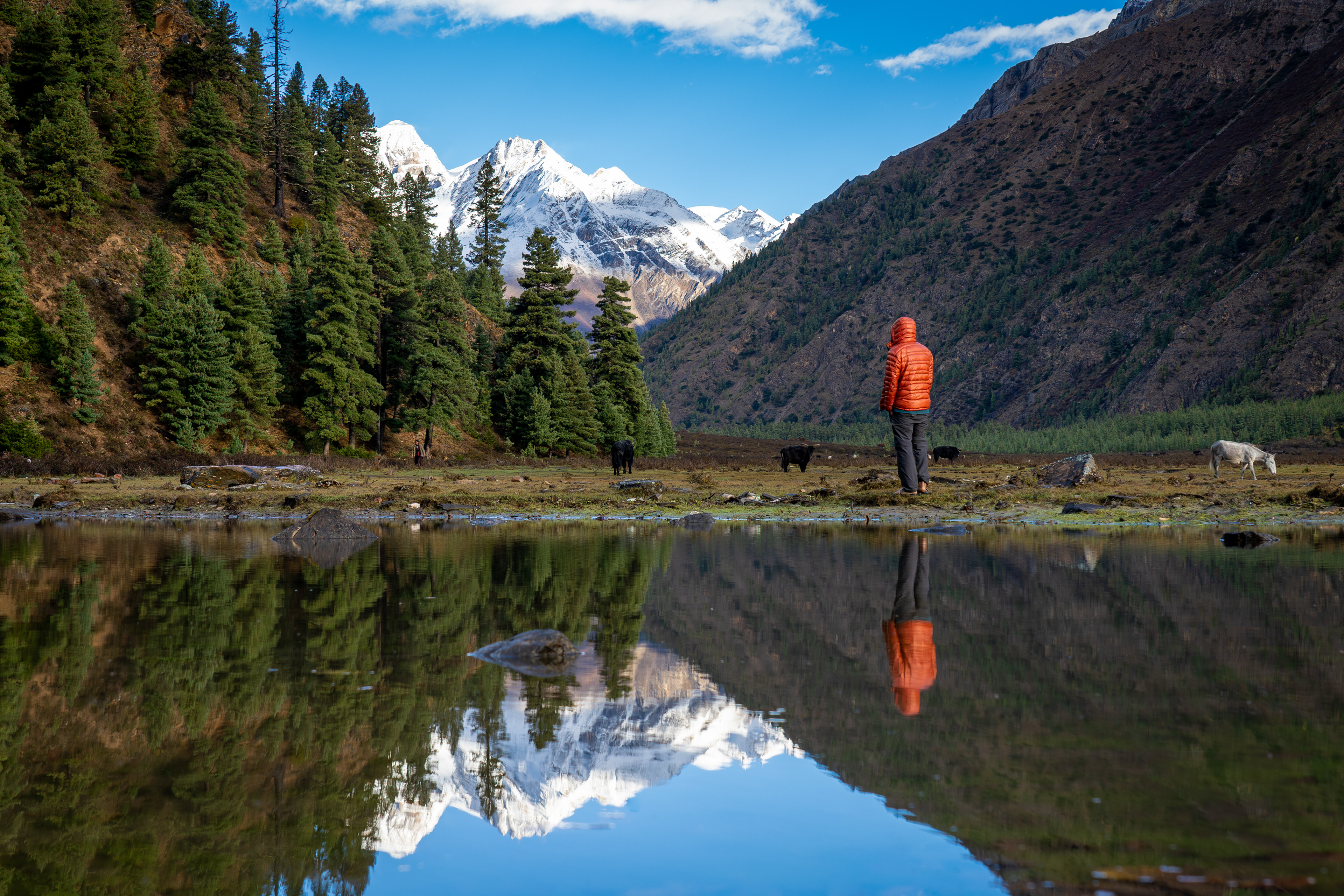 Reflection of Kanjirowa mountain range