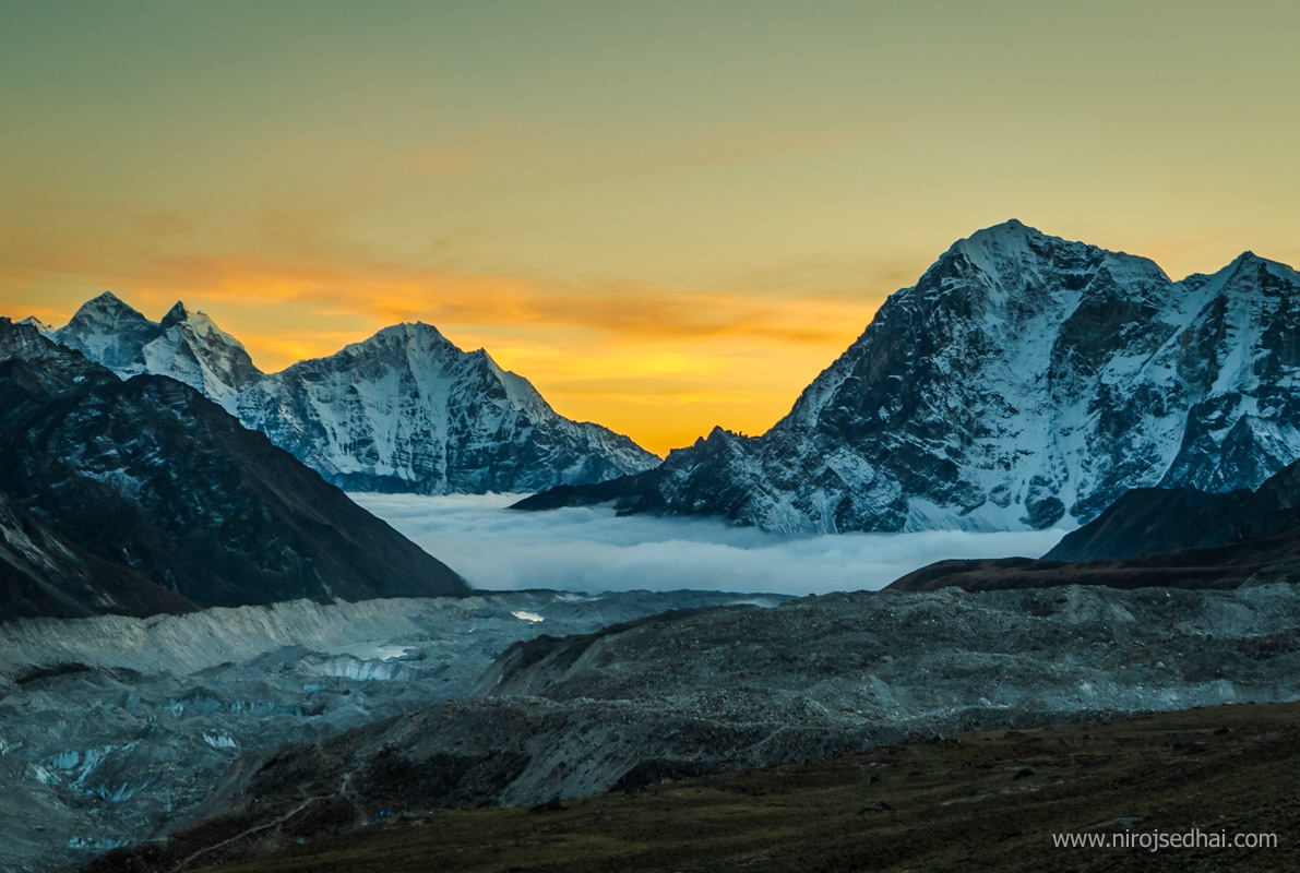 After sunset colours on south from Kalapatthar