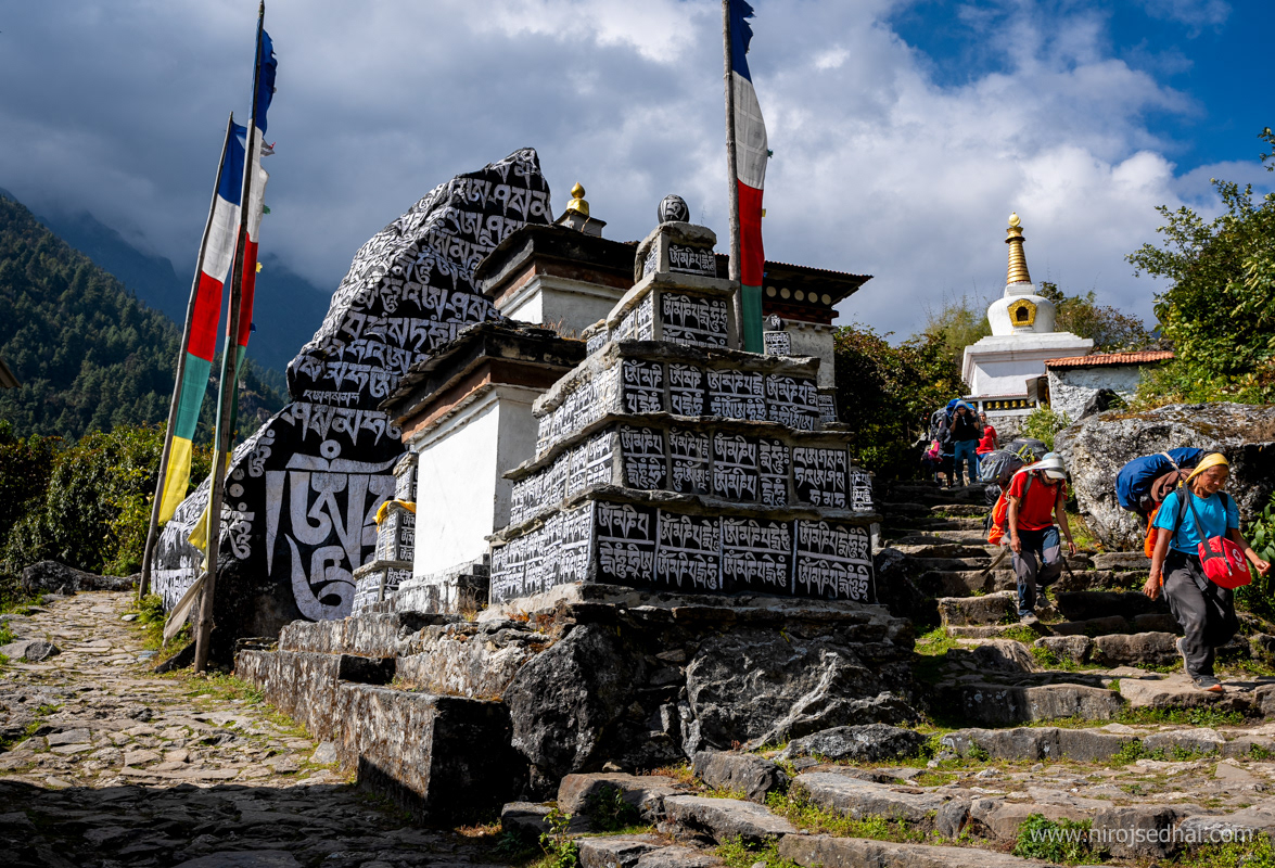 Prayers crafting on the trails along 