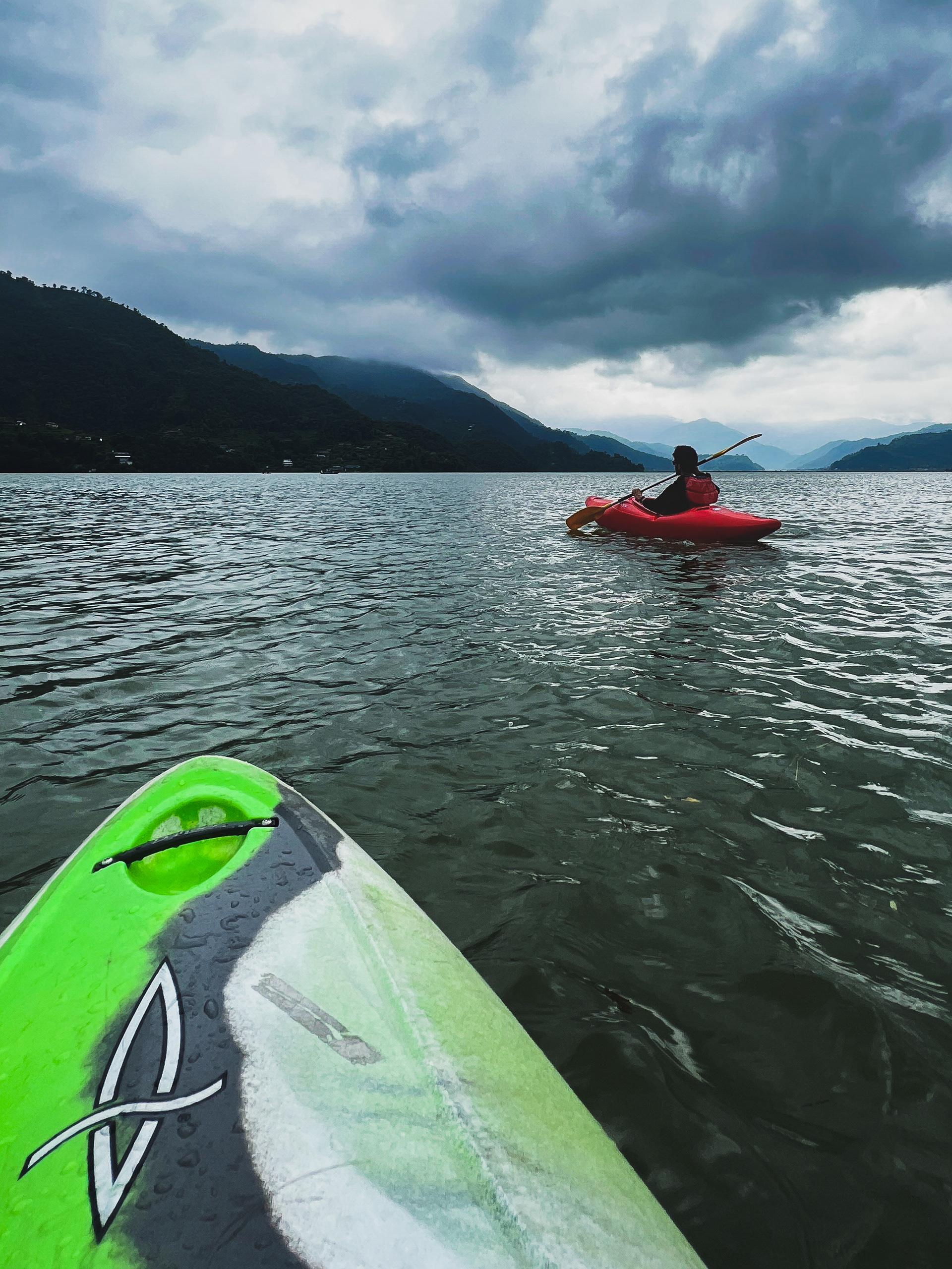 Kayaking in Phewa lake