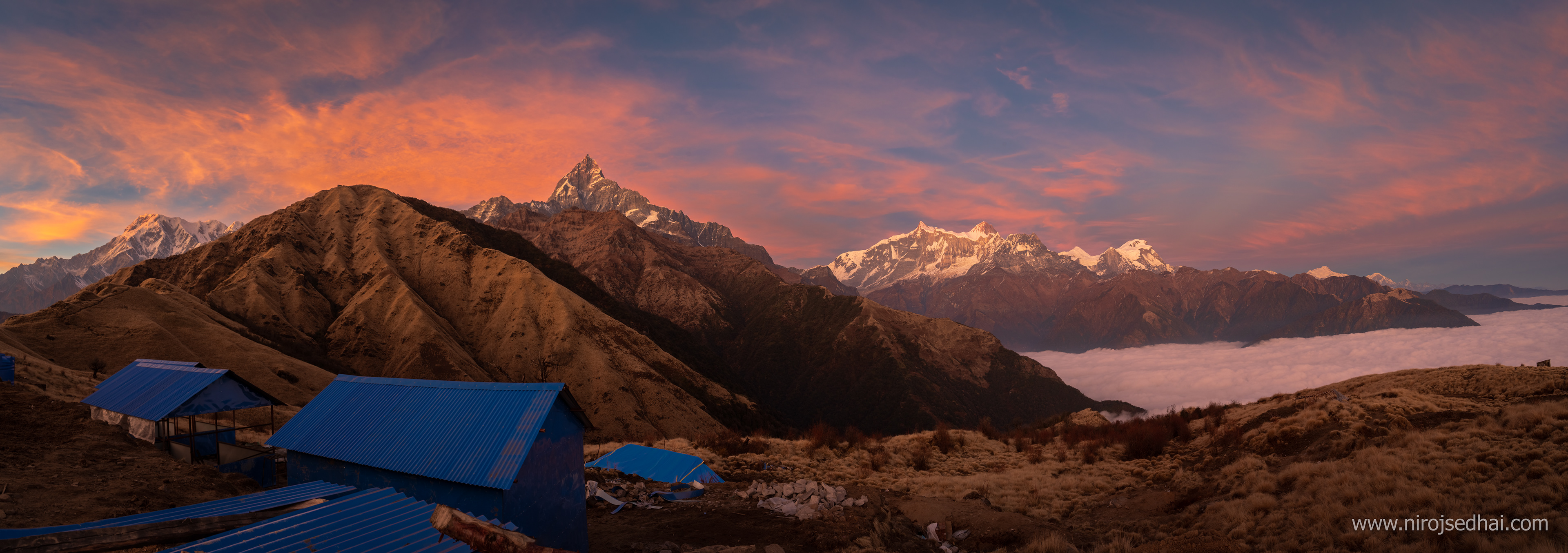 Sunset above Annapurna