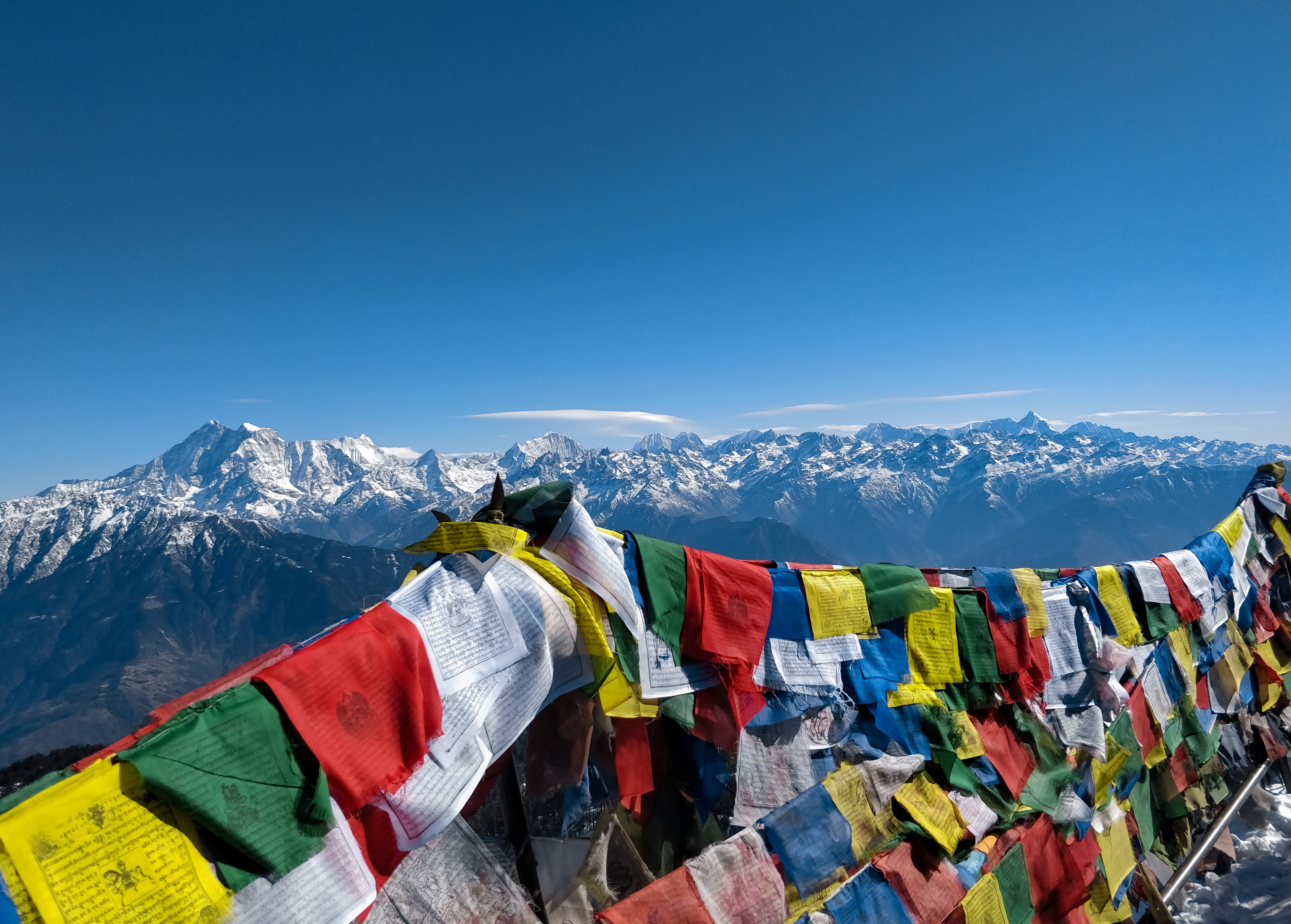 Prayers flags in Kalinchowk shrine