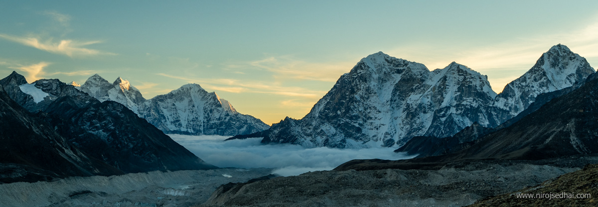 Sunset towards south from Kalapatthar