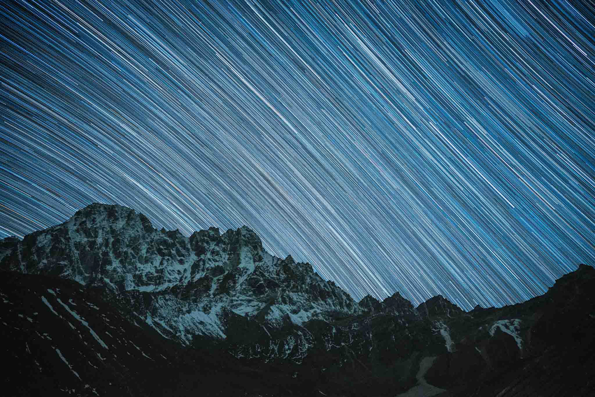 Startrail of Gokyo