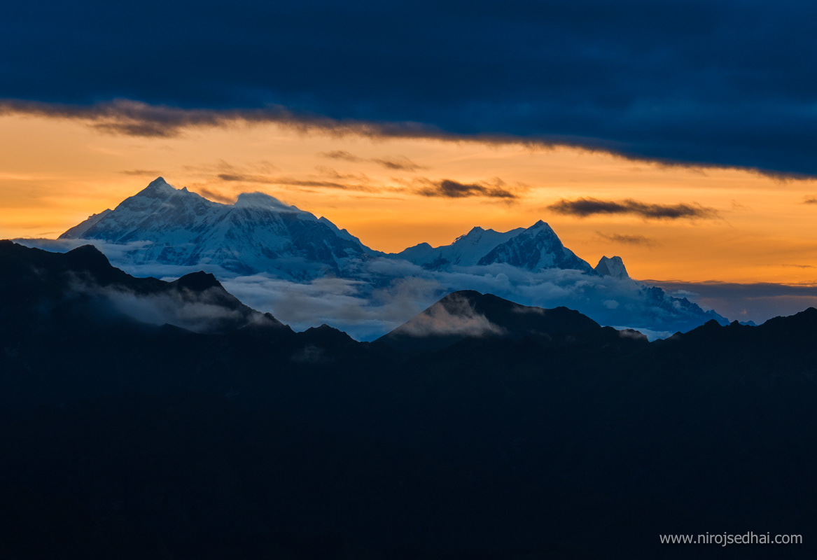 looking at Annapurna mountain range from south western part of Dhaulagiri himal
