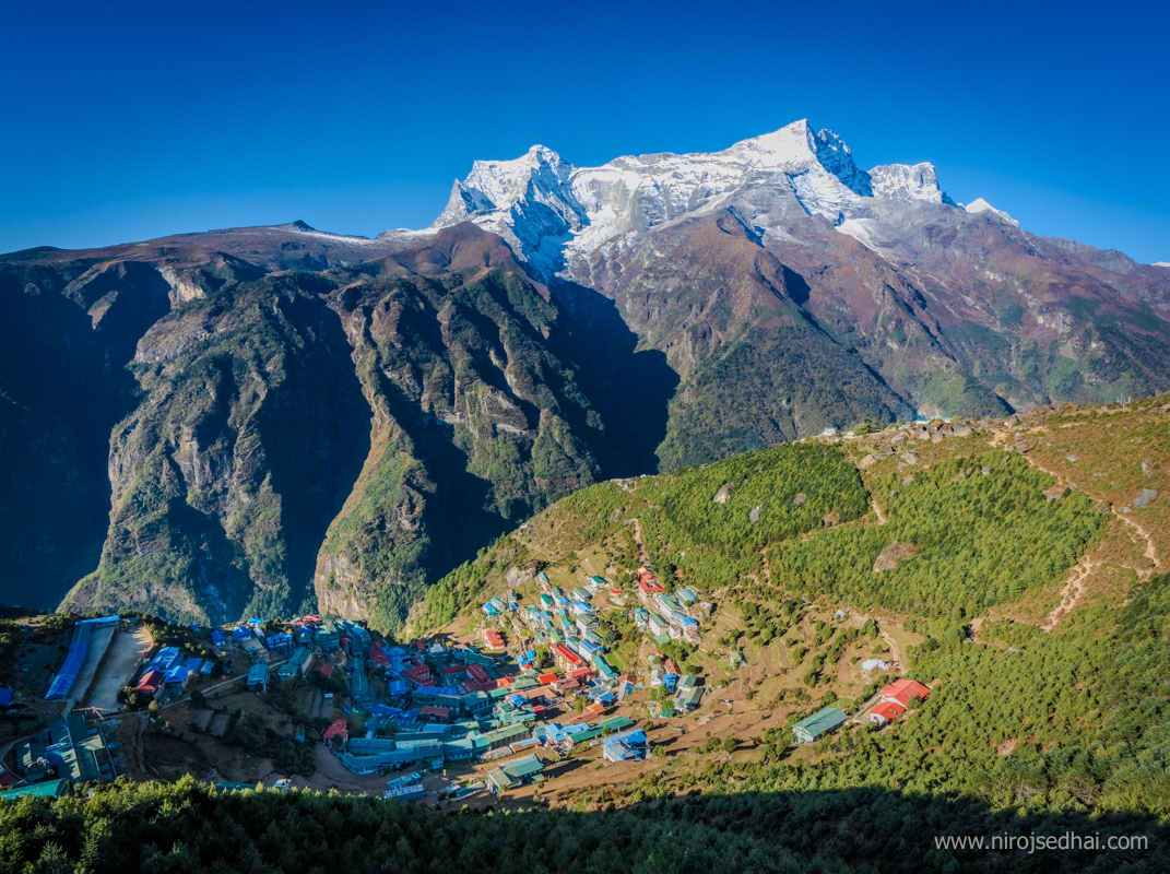 Namche bazaar and Kongde ri