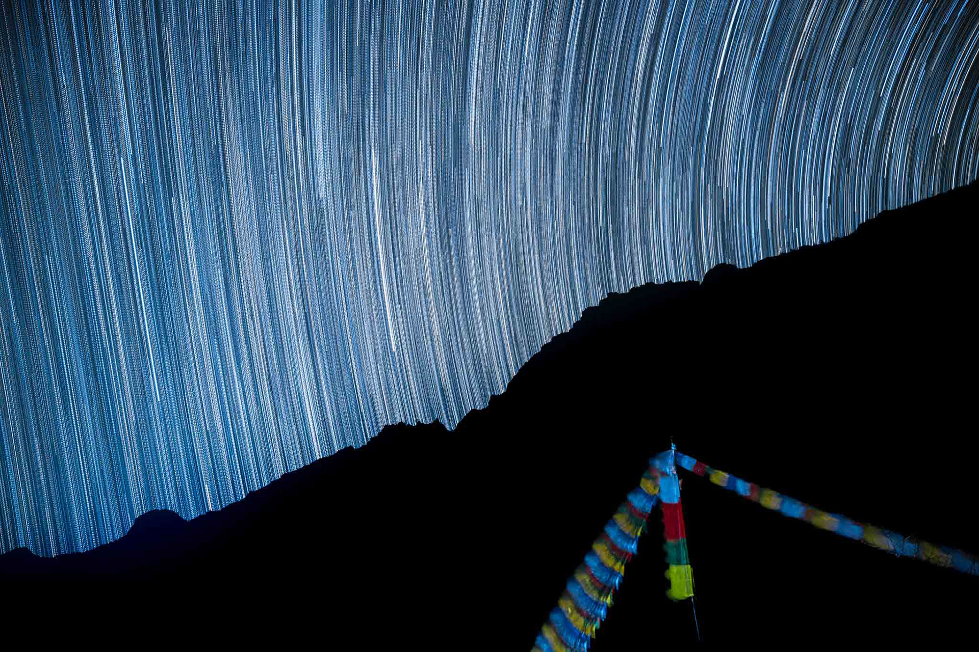 Startrails of Langtang
