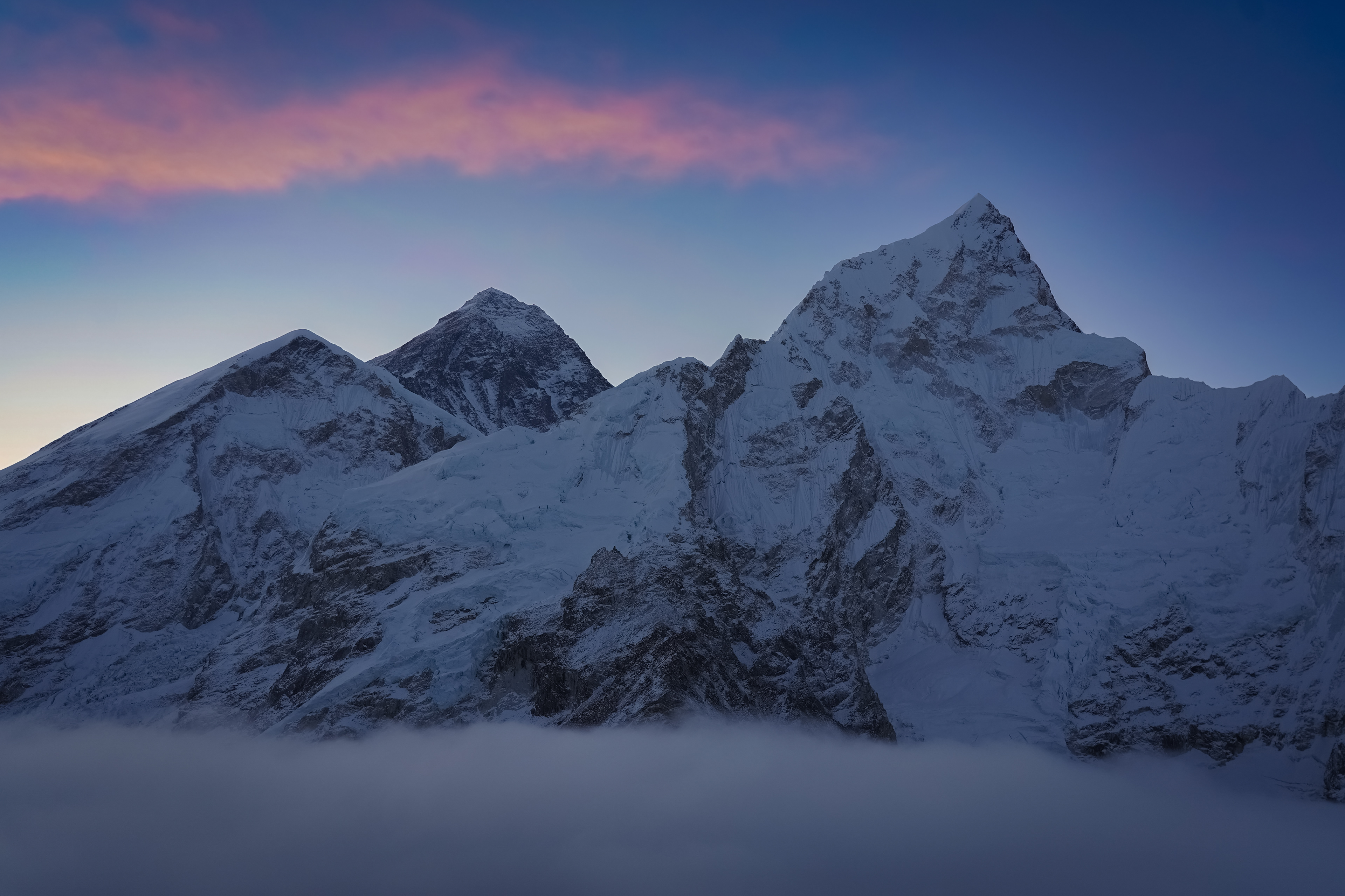 Sunrise colours at top of the world