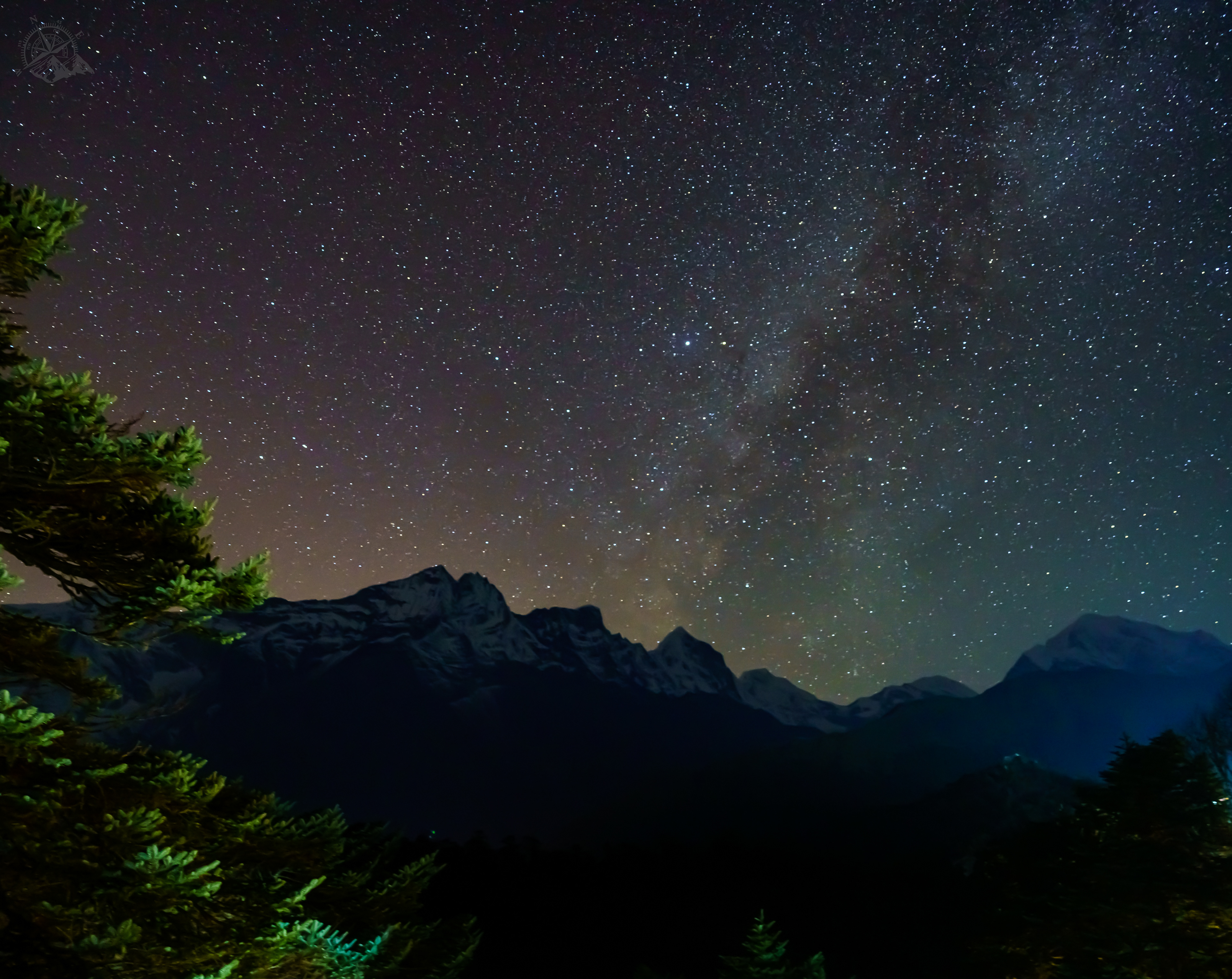 Winter sky above Kongde Ri, Everest region