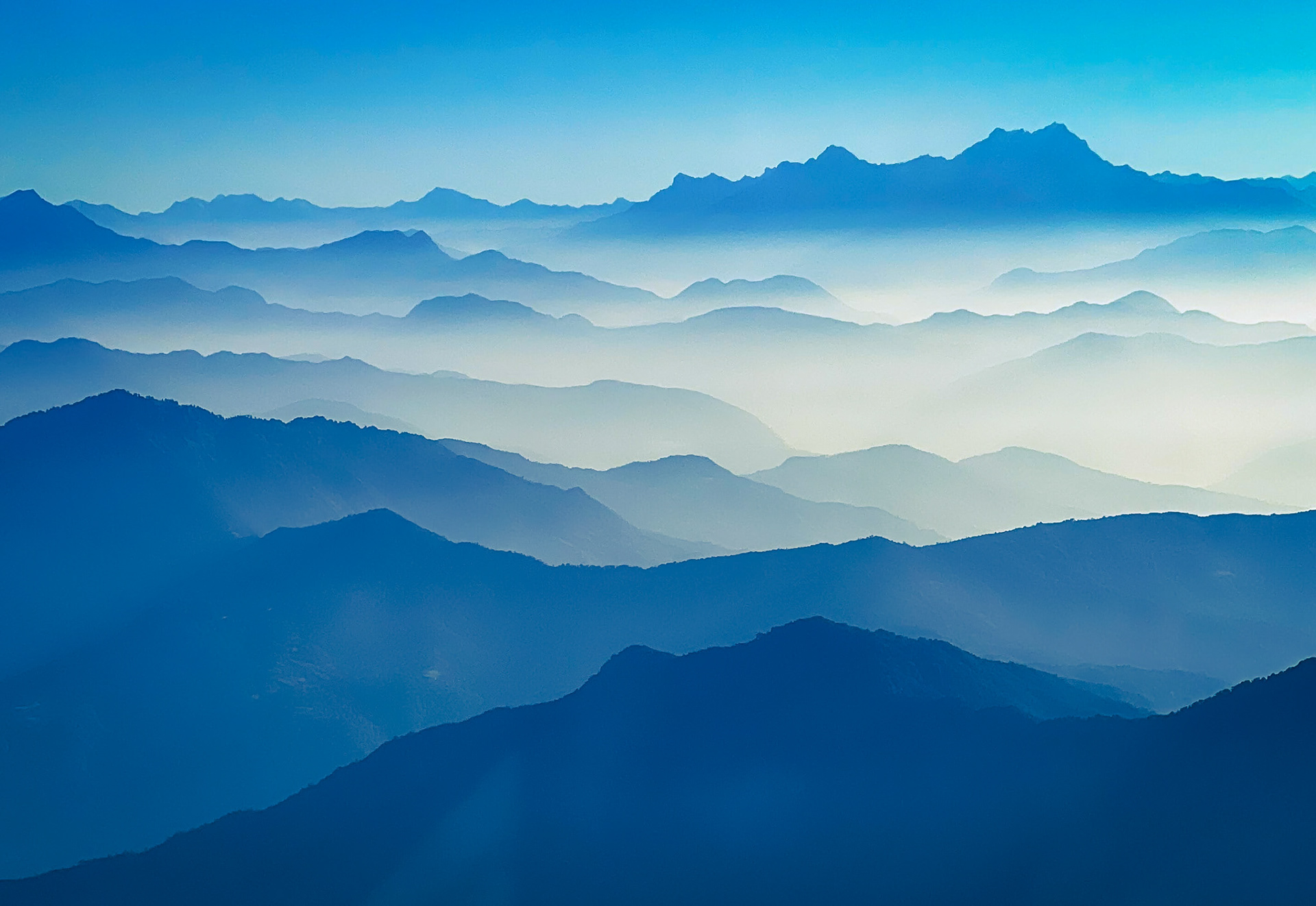 Layers of midhills in Karnali