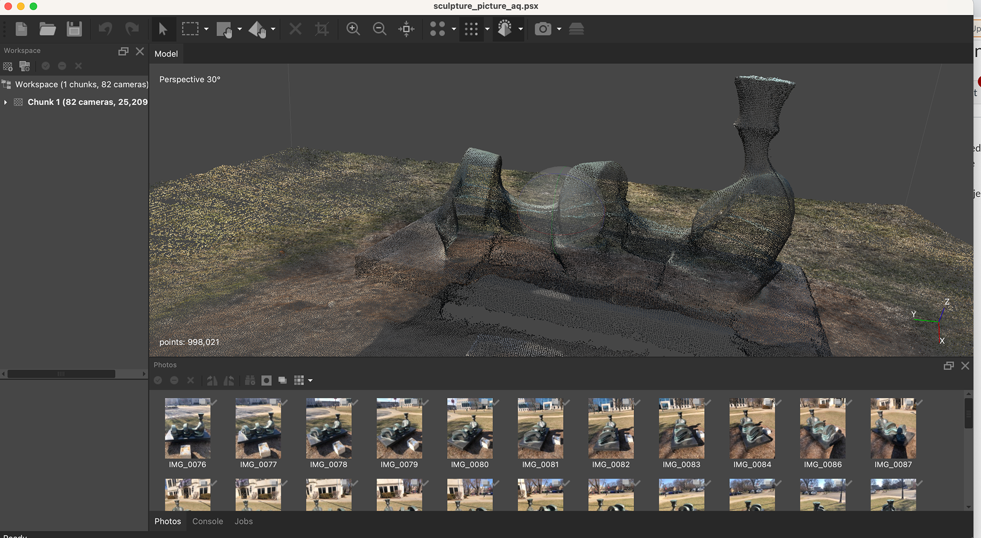 screen cap from MetaShape