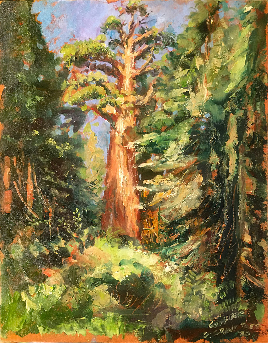 General Grant Tree, Sequoia, oil on canvas, 11" X 14"