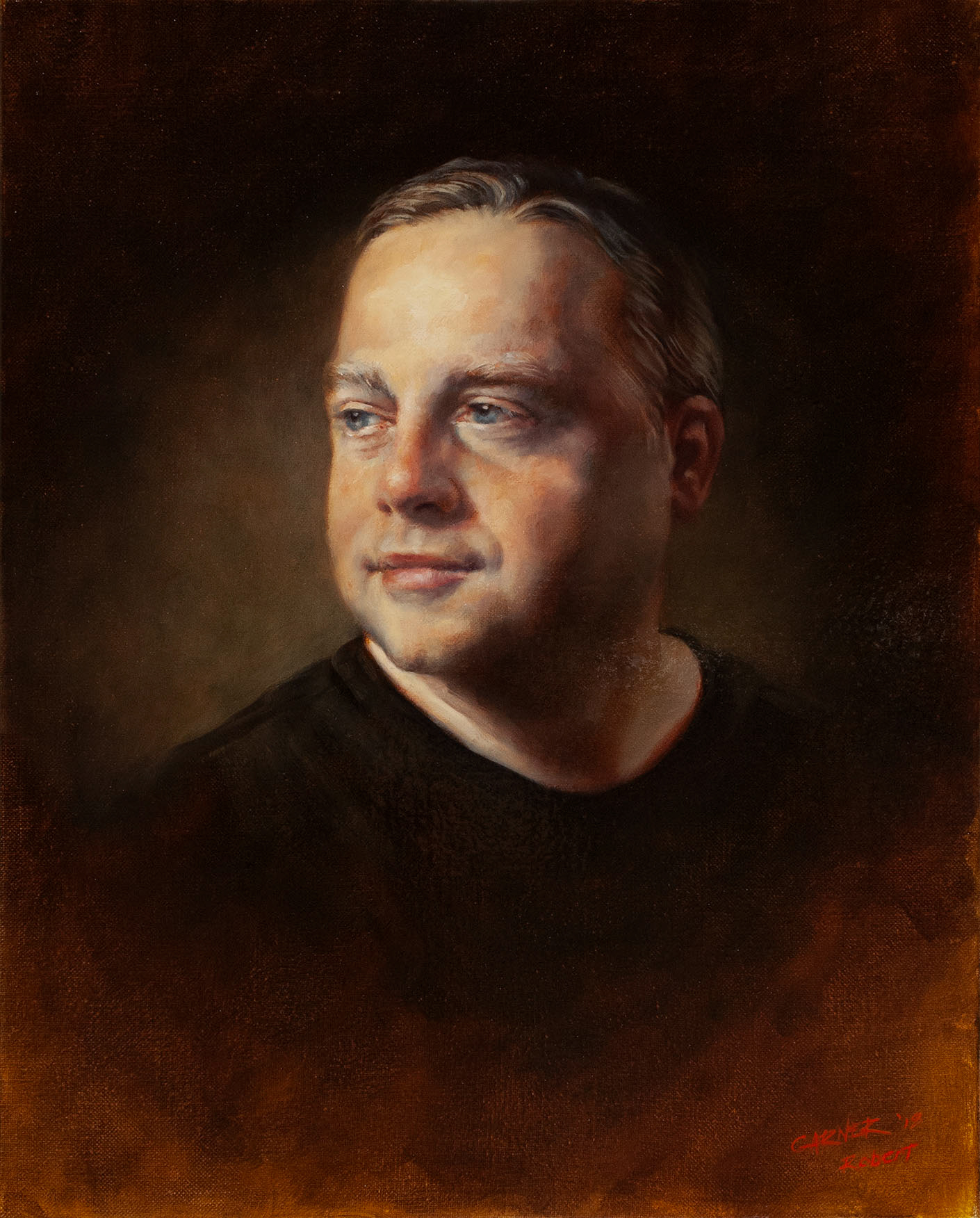 Robert Corbin, 2018, oil on linen, 16" x 20" Commission