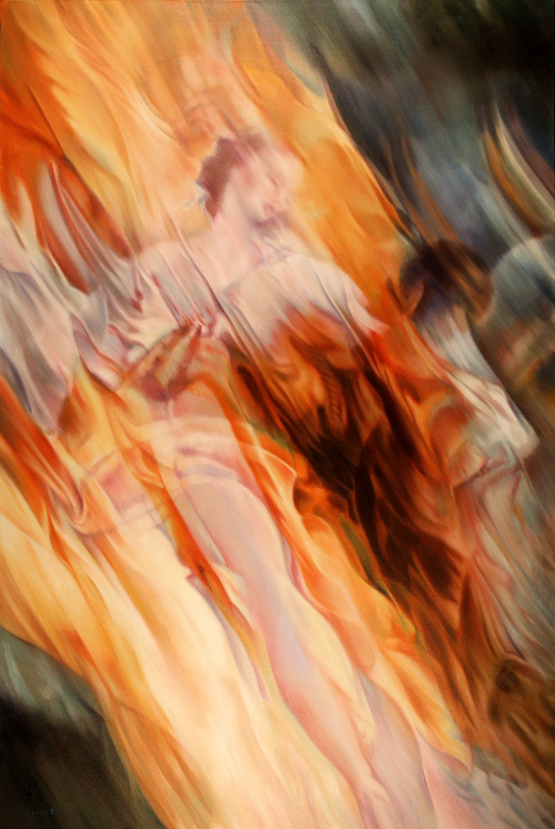 Rinaldo and Amida in the Garden (after Tiepolo) 2006, oil on canvas, 40 X 60"