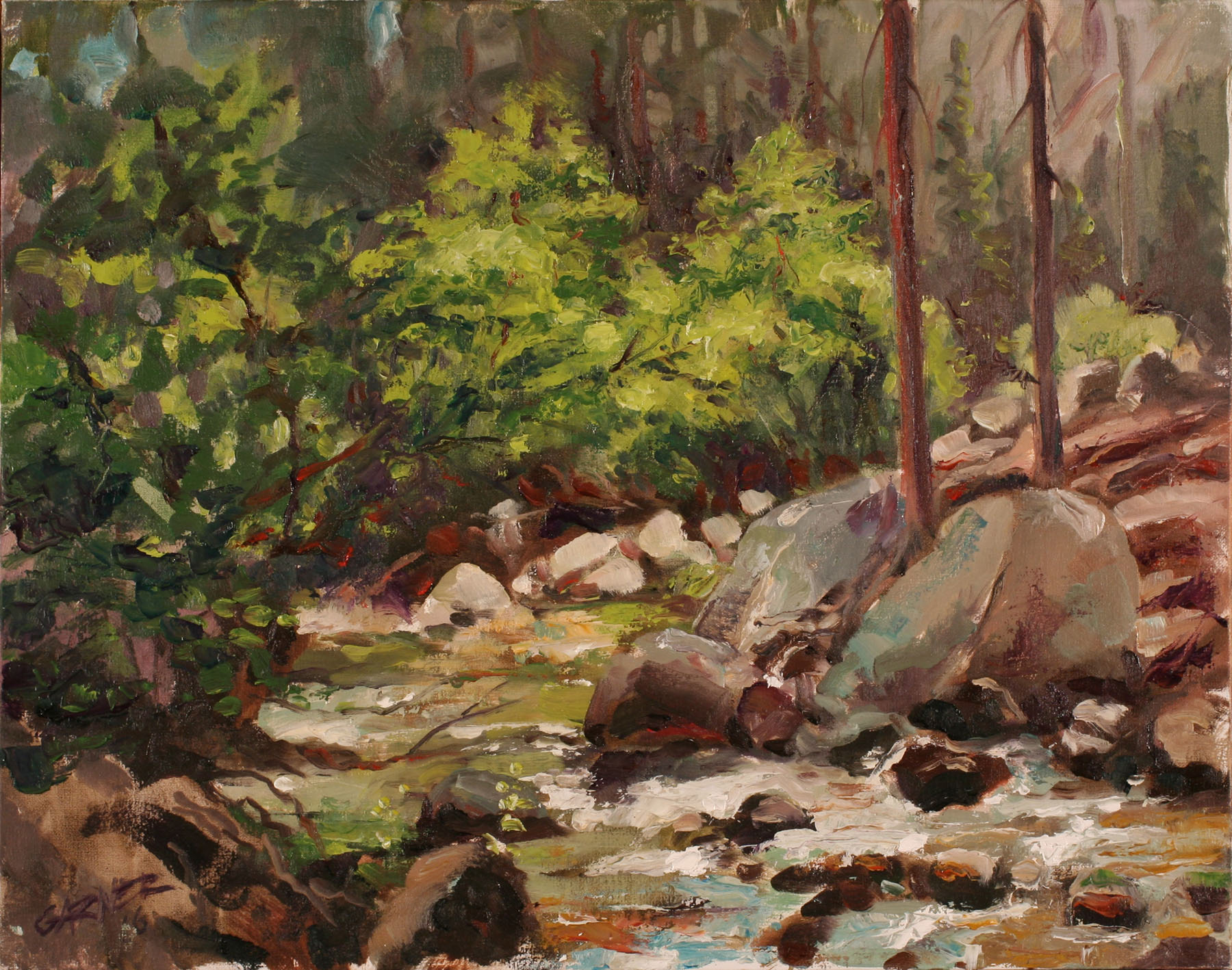 Whitney Creek, 2016, oil on canvas panel, 14" X 11"