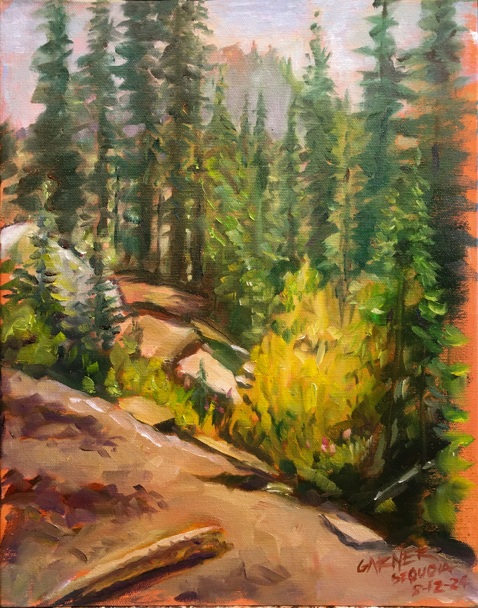 w, Sequoia, 2024, oil on canvas, 14" X 11"