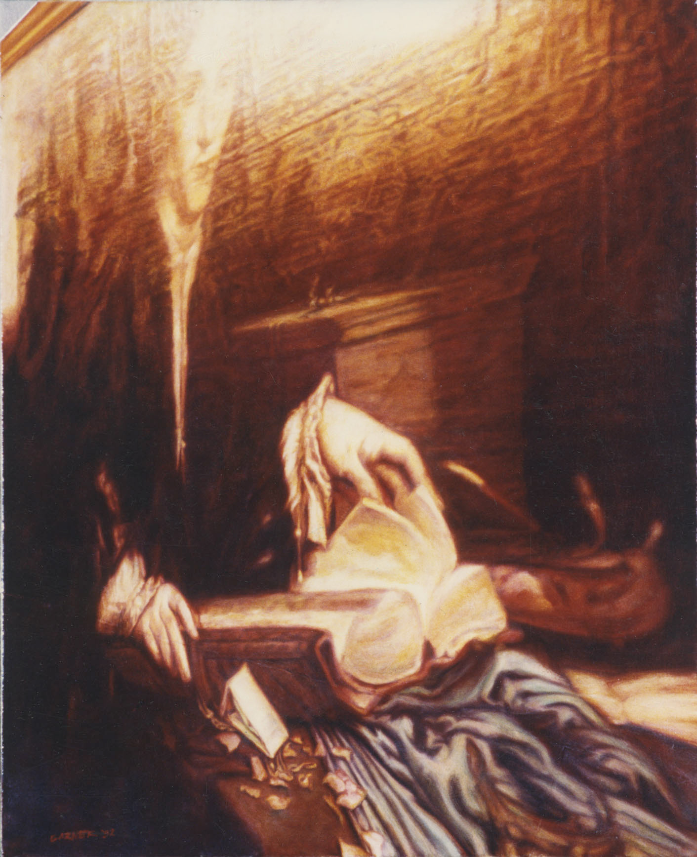 Lotto di Sbieco (after Lorenzo Lotto), 1992, oil on linen, 69 X 86 cm.