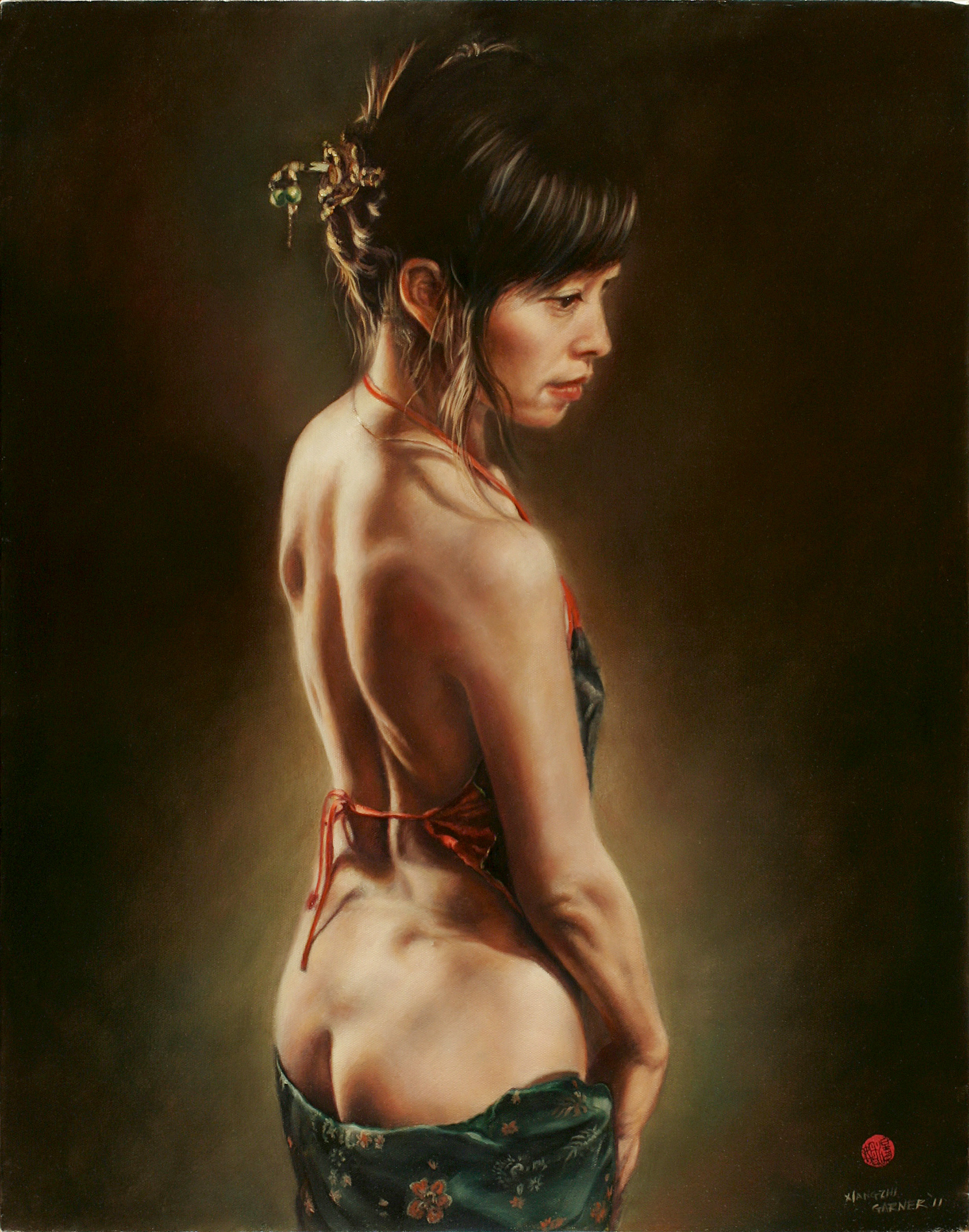 Posterior Study, 2011, oil canvas, 22" X 28"