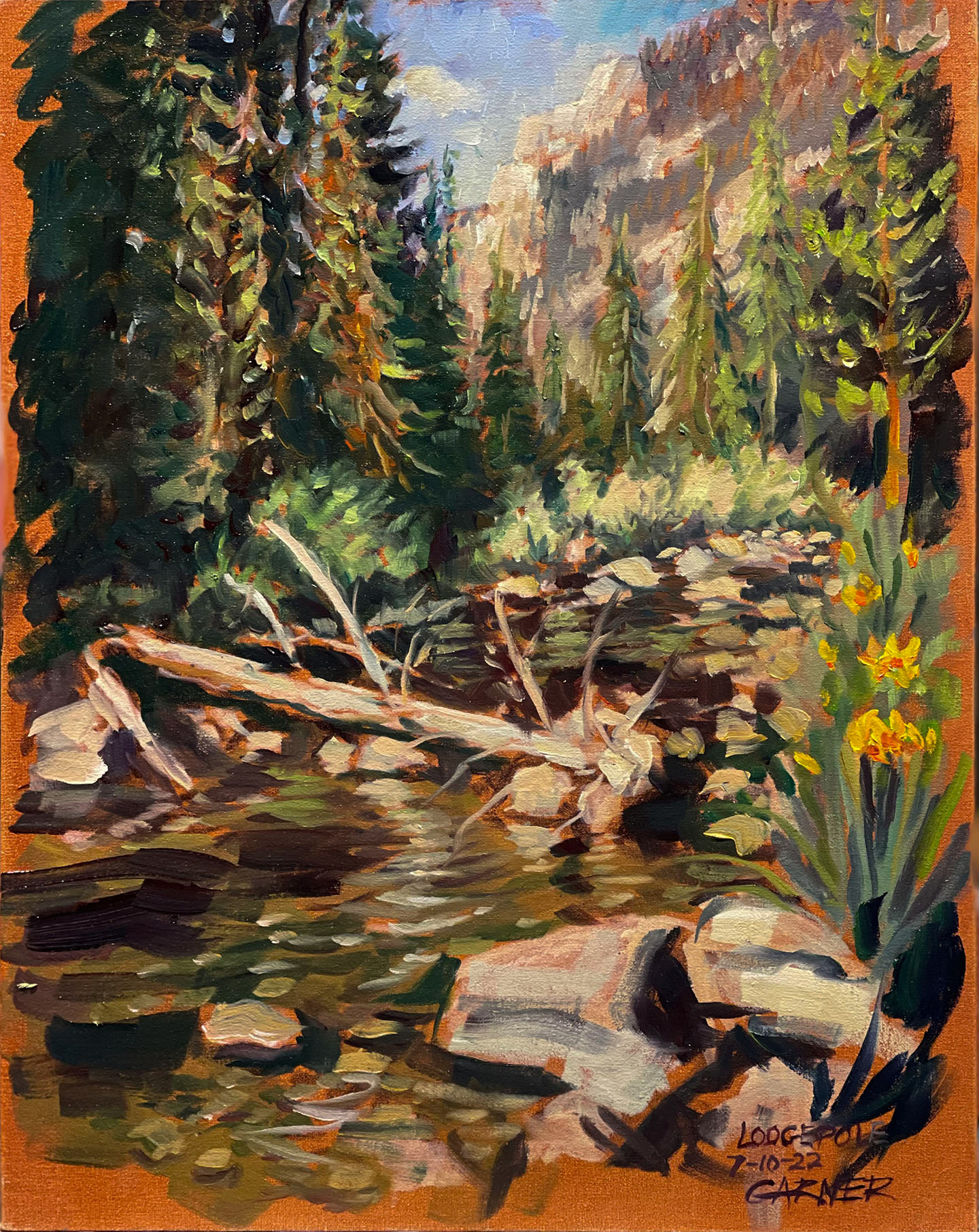 Lodgepole, Sequoia, 2022, oil on canvas, 14" X 11"