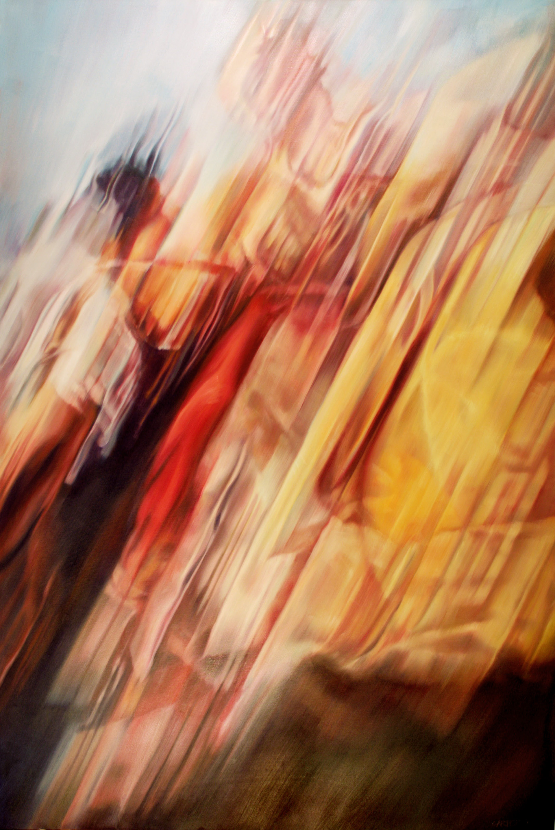 Justice and Peace (after Tiepolo) 2006, oil on canvas, 40 X 60"