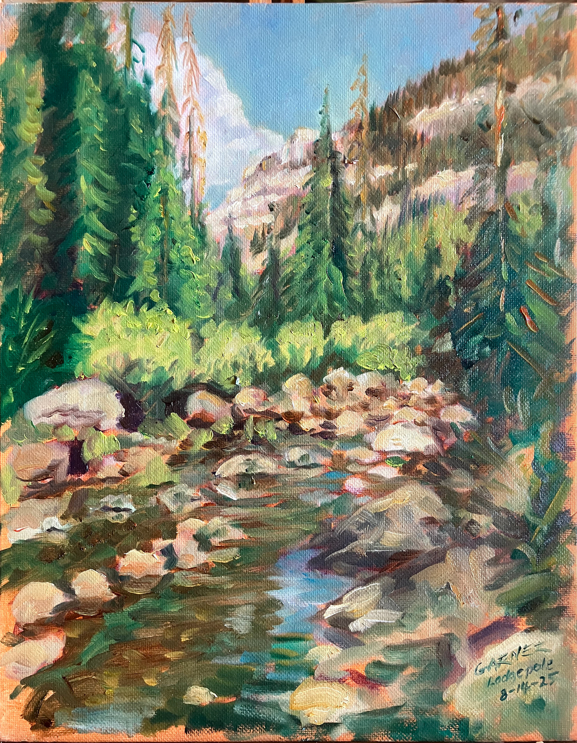 Lodgepole Sequoia. 2025, oil on canvas 14x11"