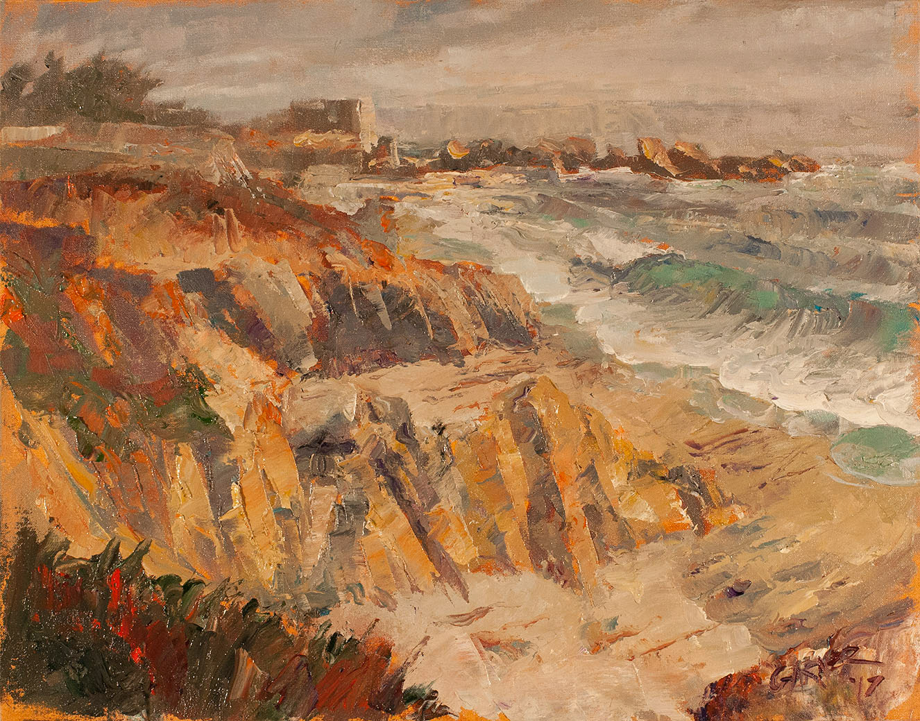 Big Sur 4, 2017, oil on canvas panel, 14" X 11" 6