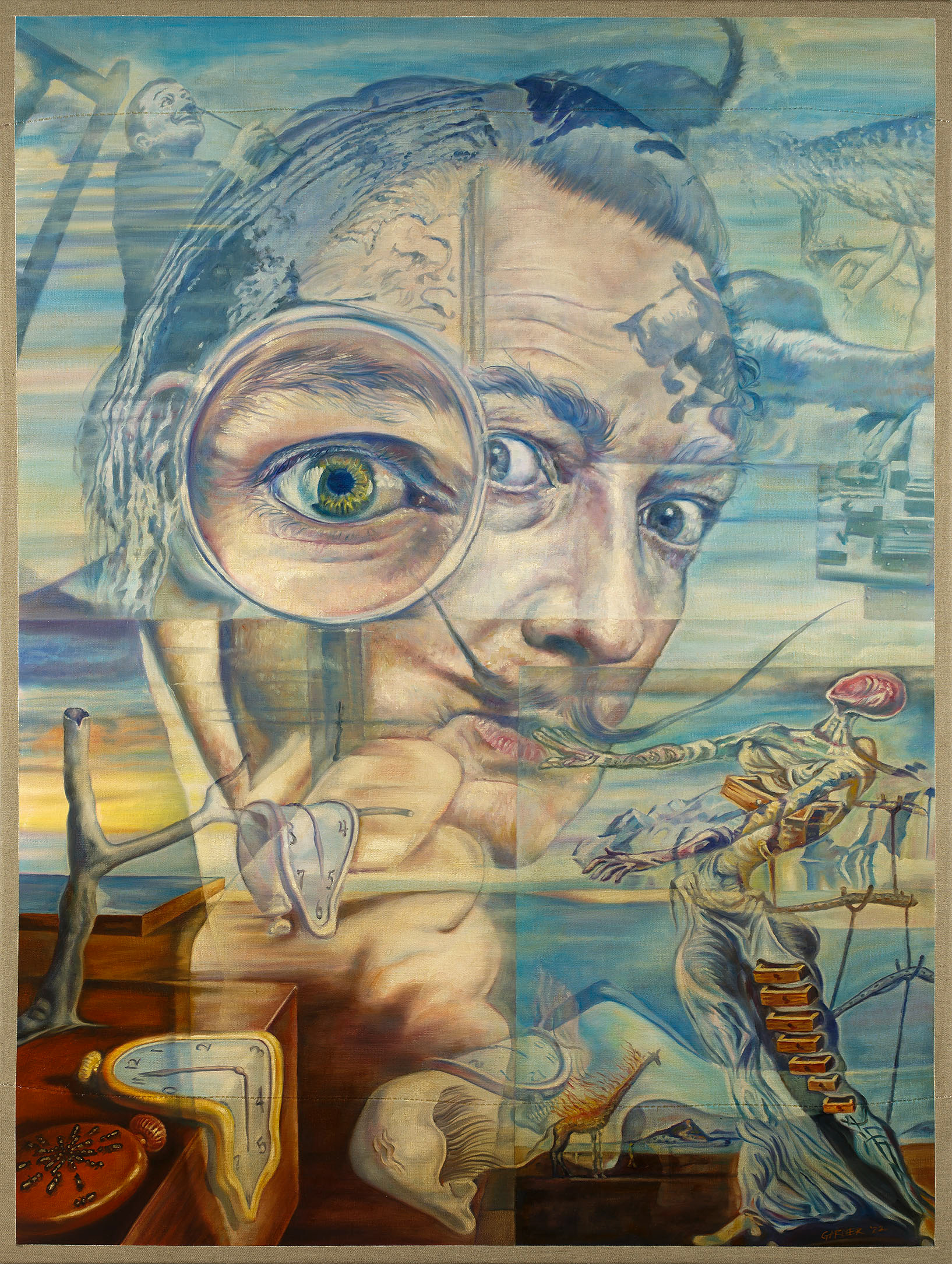 Dali Eye, 2022, Oil on Linen, 36x48