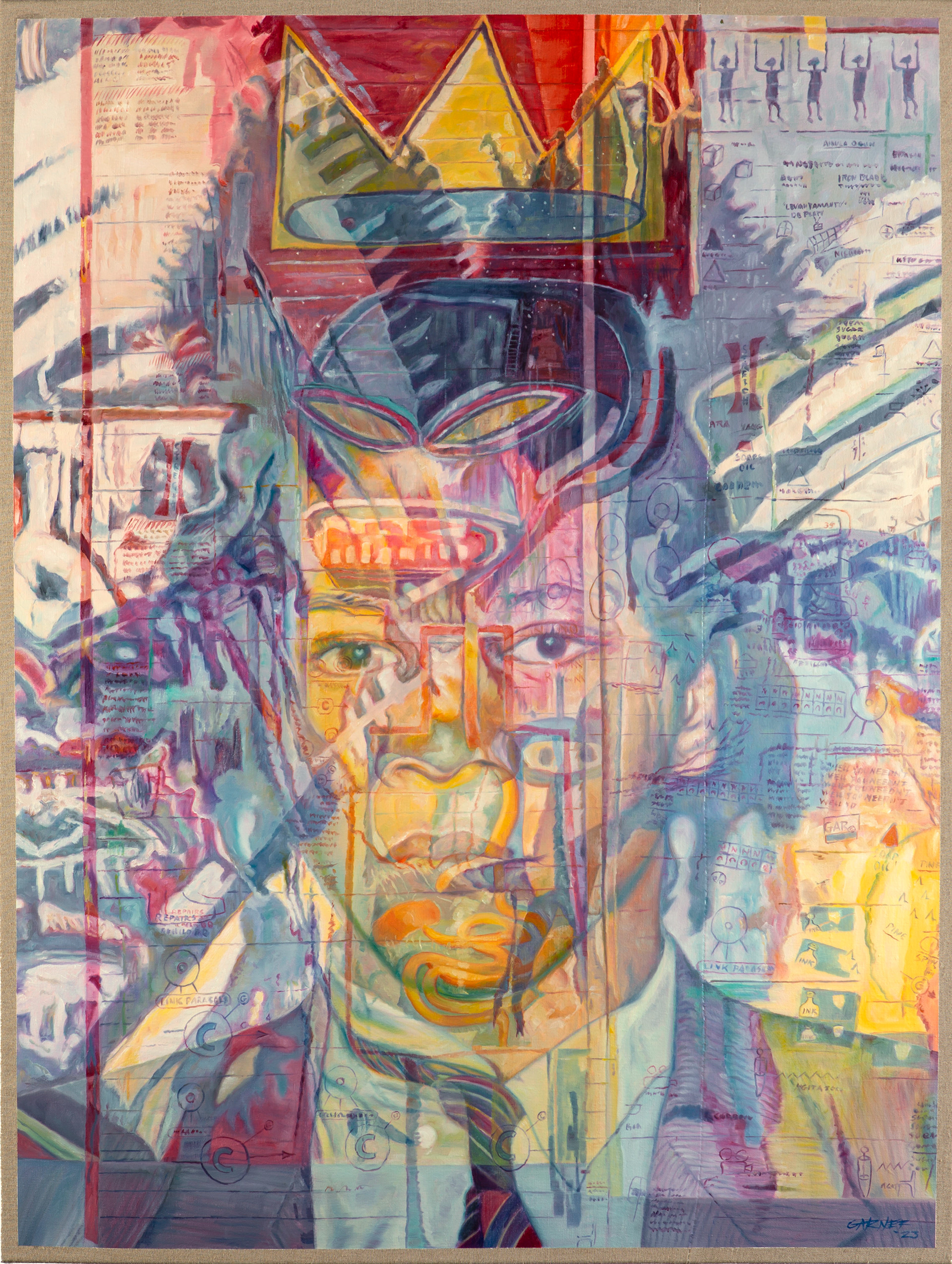 Basquiat, 2023, oil on linen, 36"x48"