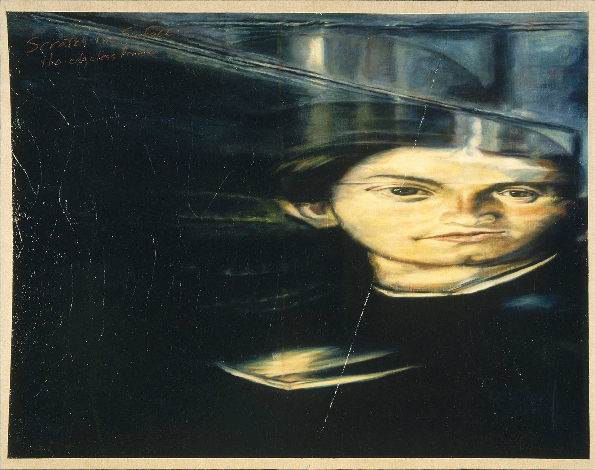Scratch the Surface (after Lorenzo Lotto), 1996, oil on linen, 42.25" X 35.5" Sold