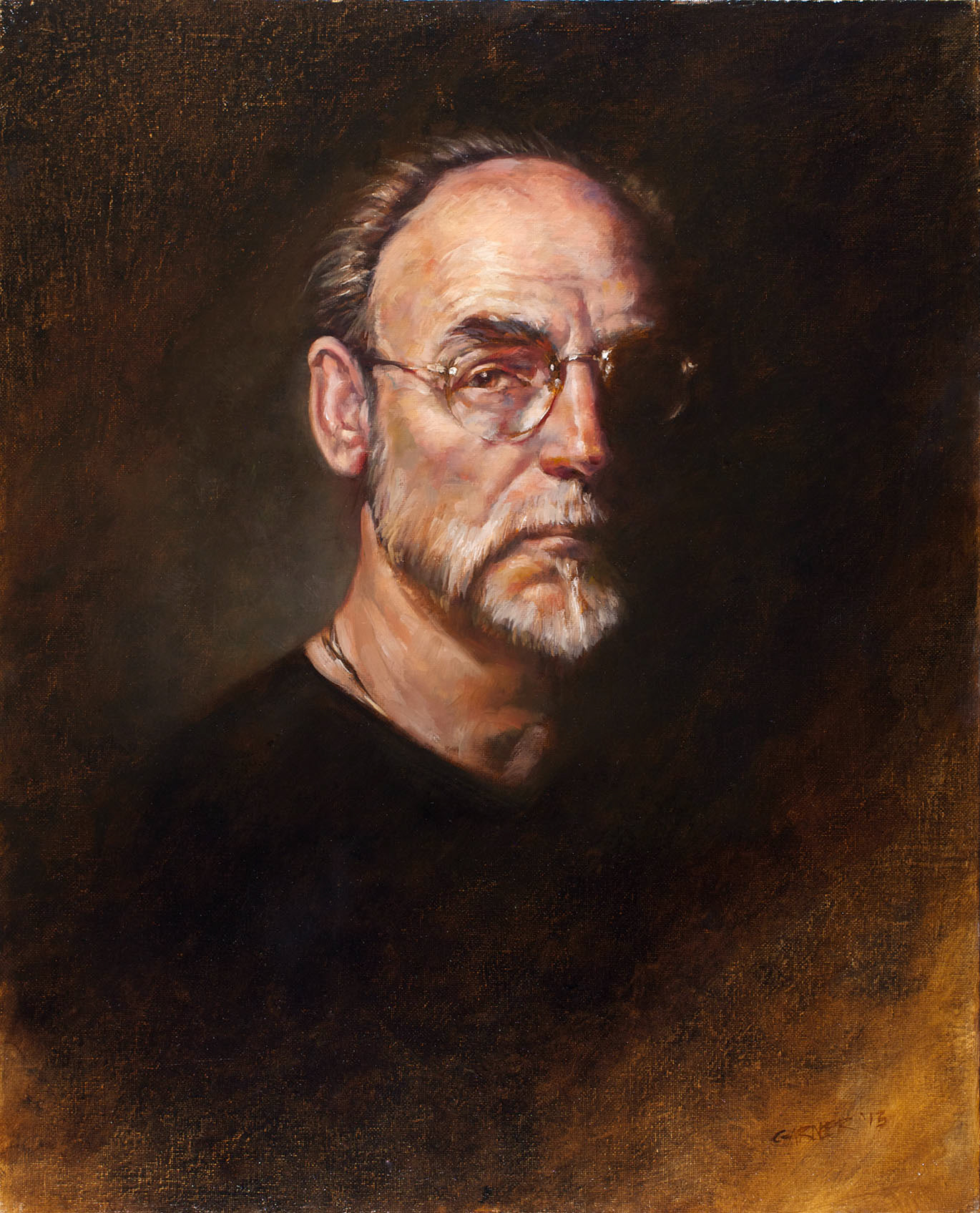 Self Portrait, 2013, oil on canvas panel, 16" X 20".