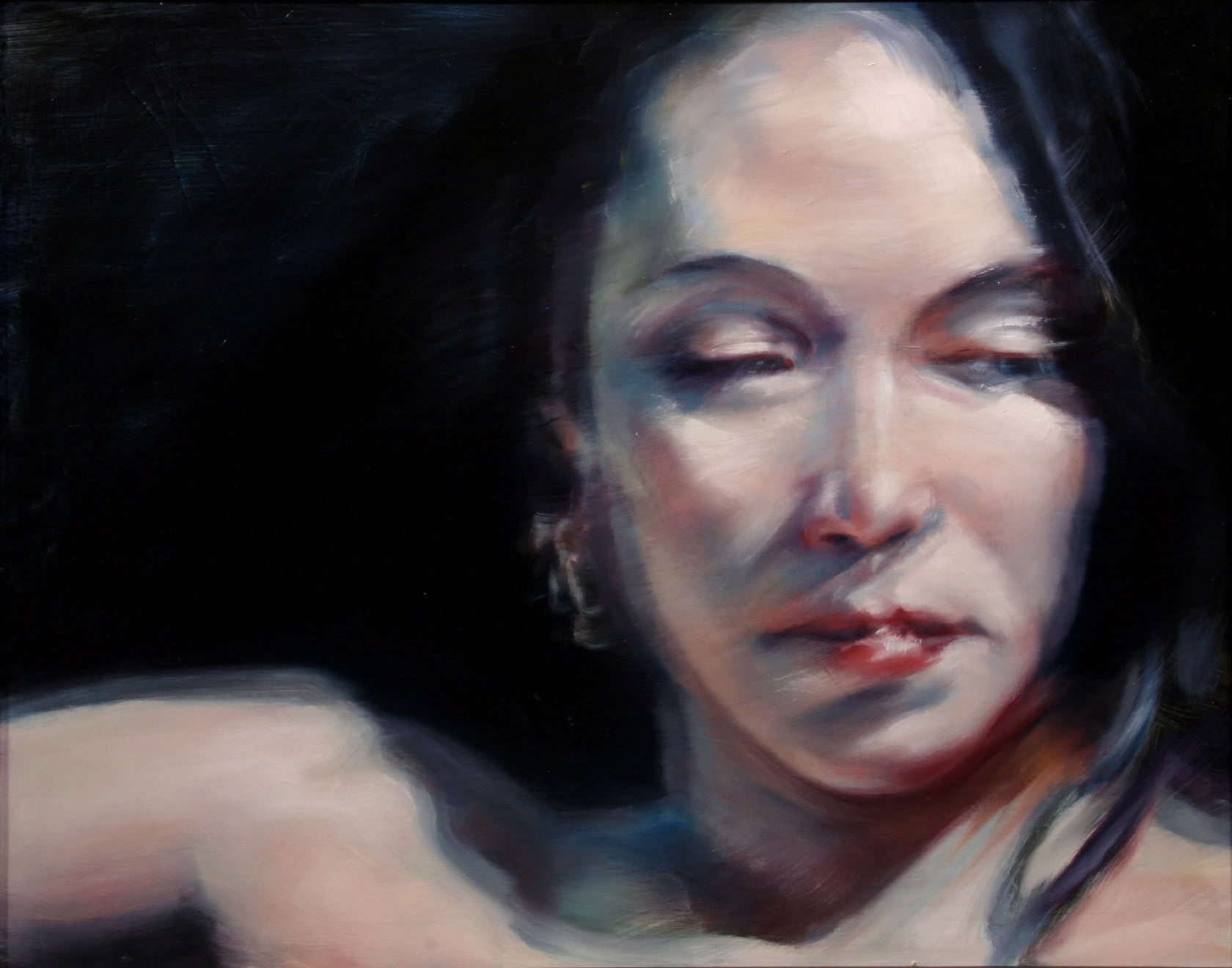 Blurred Portrait, 2007, oil on panel, 20" X 16"