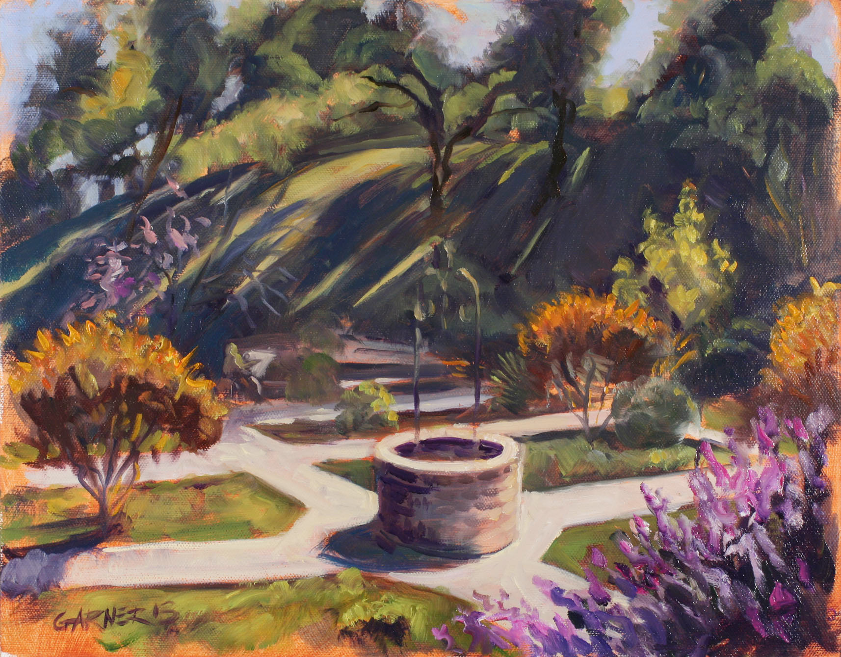 Aroretum Herb Garden, 2013, oil on canvas, 14" X 11"