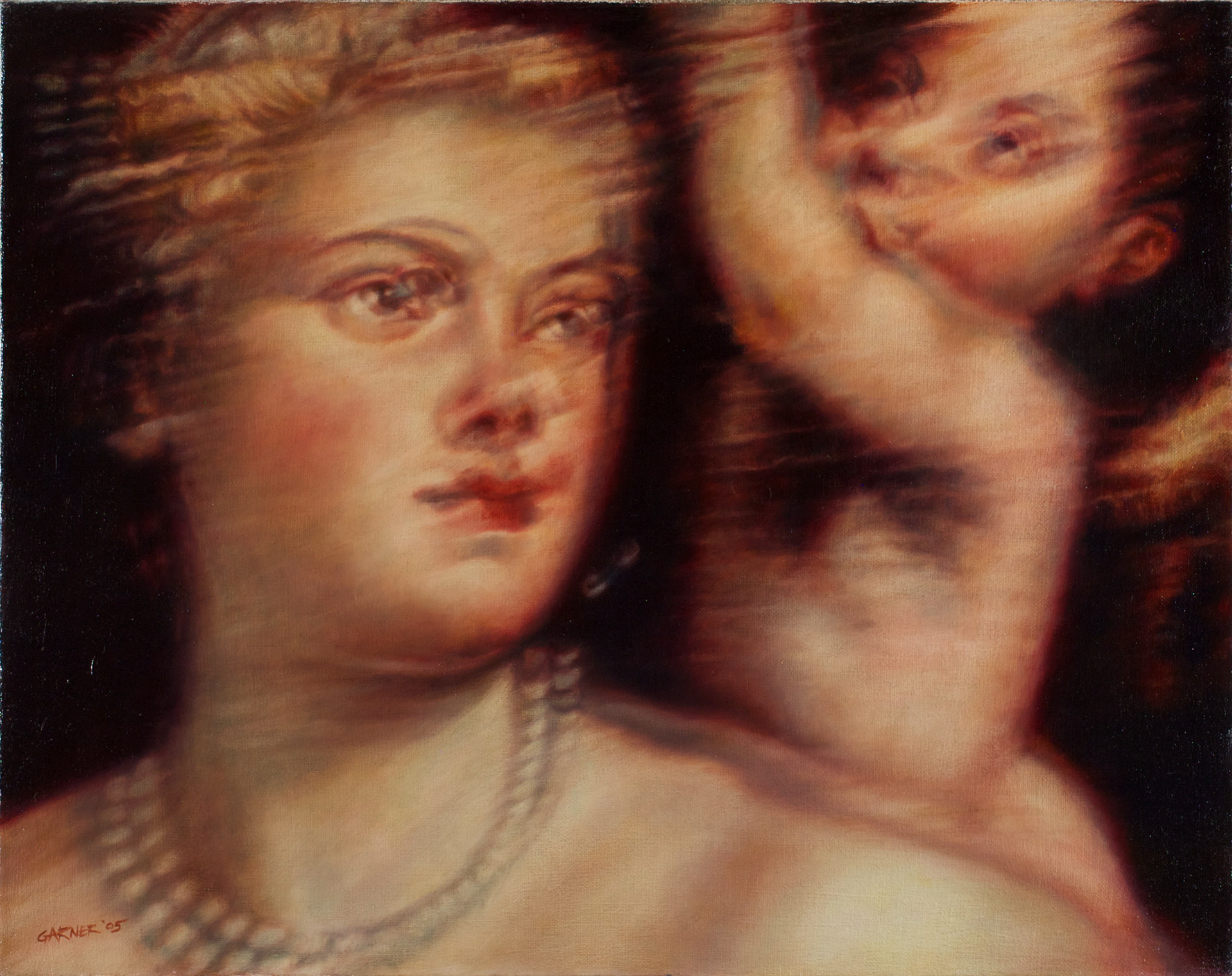 Venus and Cupid (after Veronese), 2005, oil on linen, 28" X 22"