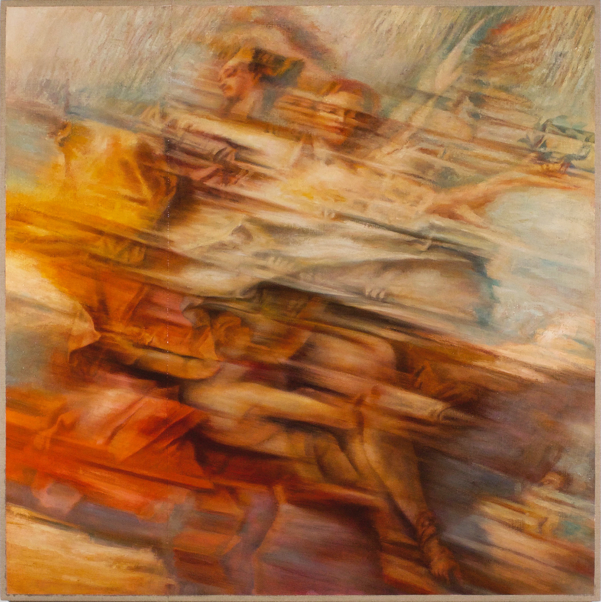 Triumph of Virtue and Nobility (after Tiepolo), 2015, oil on linen, 48" X 48"
