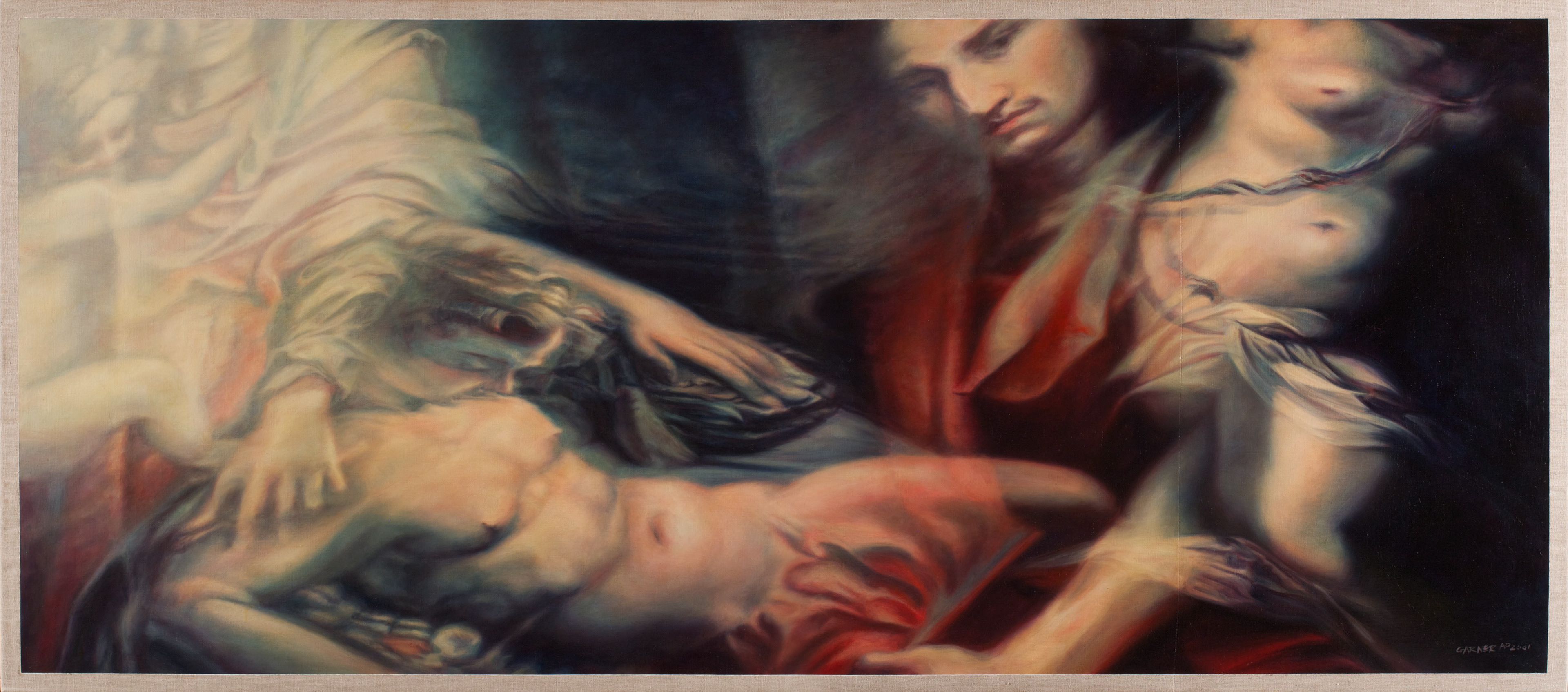 Sovraimpressioni, 2006, oil on linen, 72" X 32"