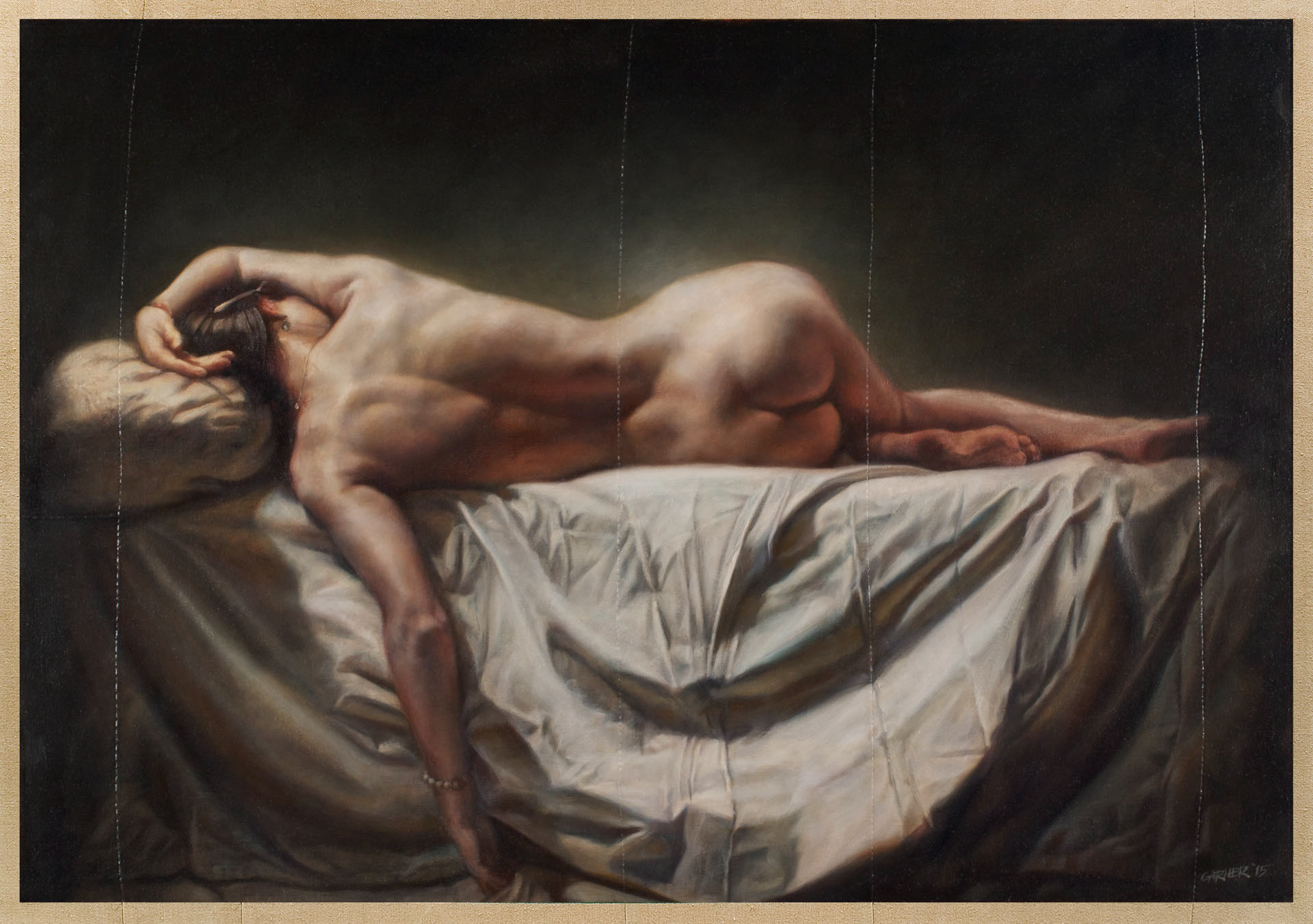 Posterior Nude, 2015, oil on linen, 40" X 28".