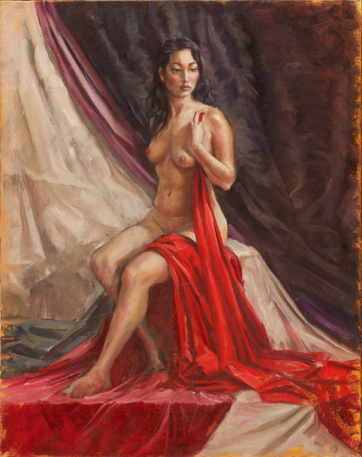 Nude Study, 2015, oil on canvas panel. 16" X 20"