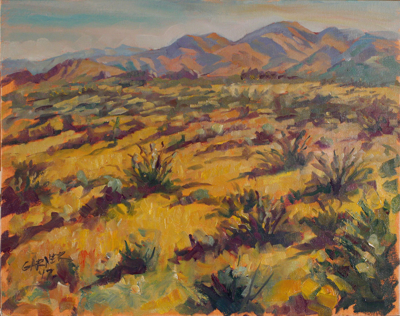 Ridgecrest, 2017, oil on canvas panel, 11x14"