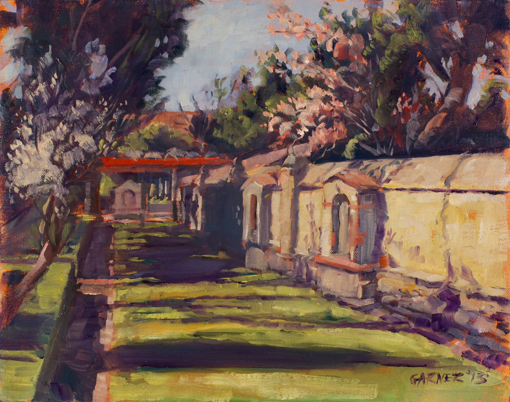 Mission San Gabriel, 2013, oil on canvas panel, 14" X 11"